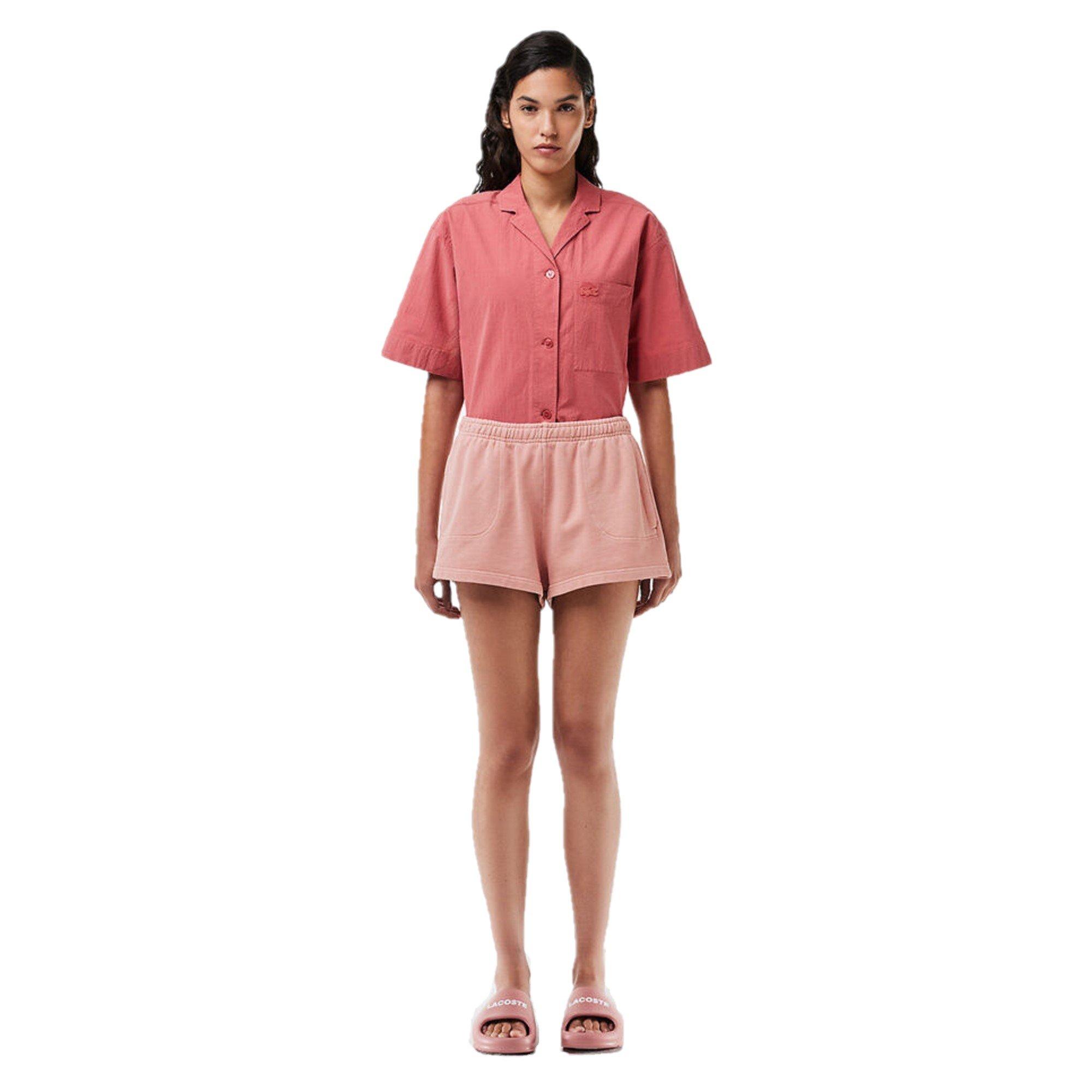 Lacoste Women's Fleece Jogger Shorts - Eco Pink - 10 (38)