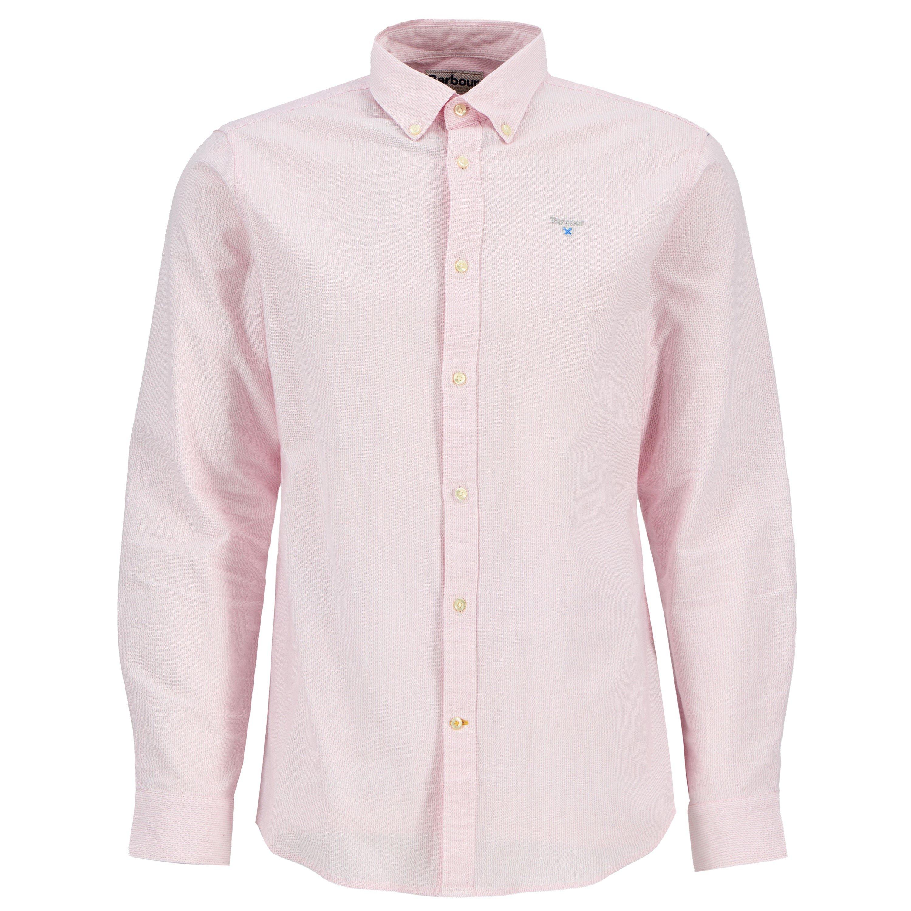 Barbour Striped Oxford Tailored Shirt - Pink PI51 - XL