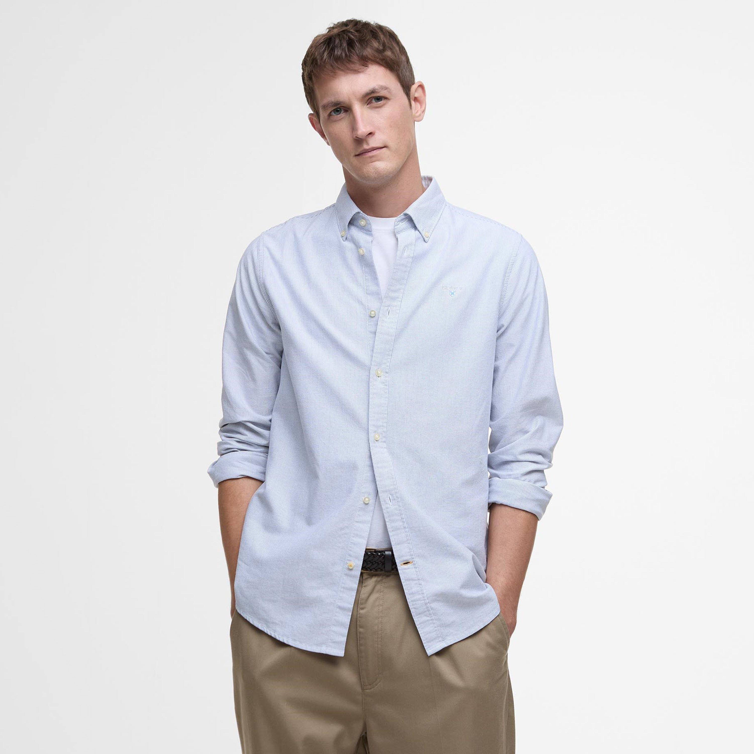 Navy NY91 - Barbour - Striped Oxford Tailored Shirt - 2