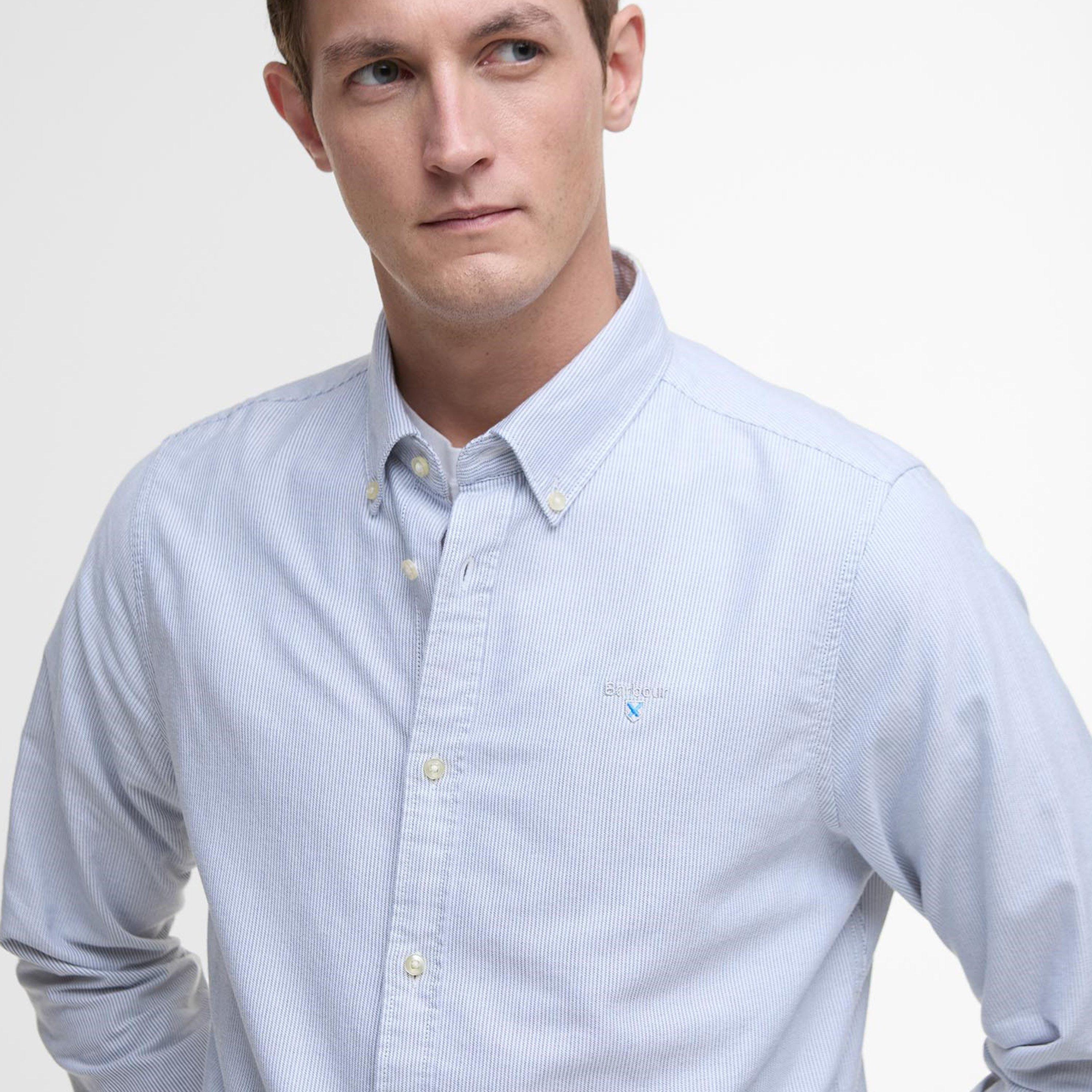 Navy NY91 - Barbour - Striped Oxford Tailored Shirt - 4
