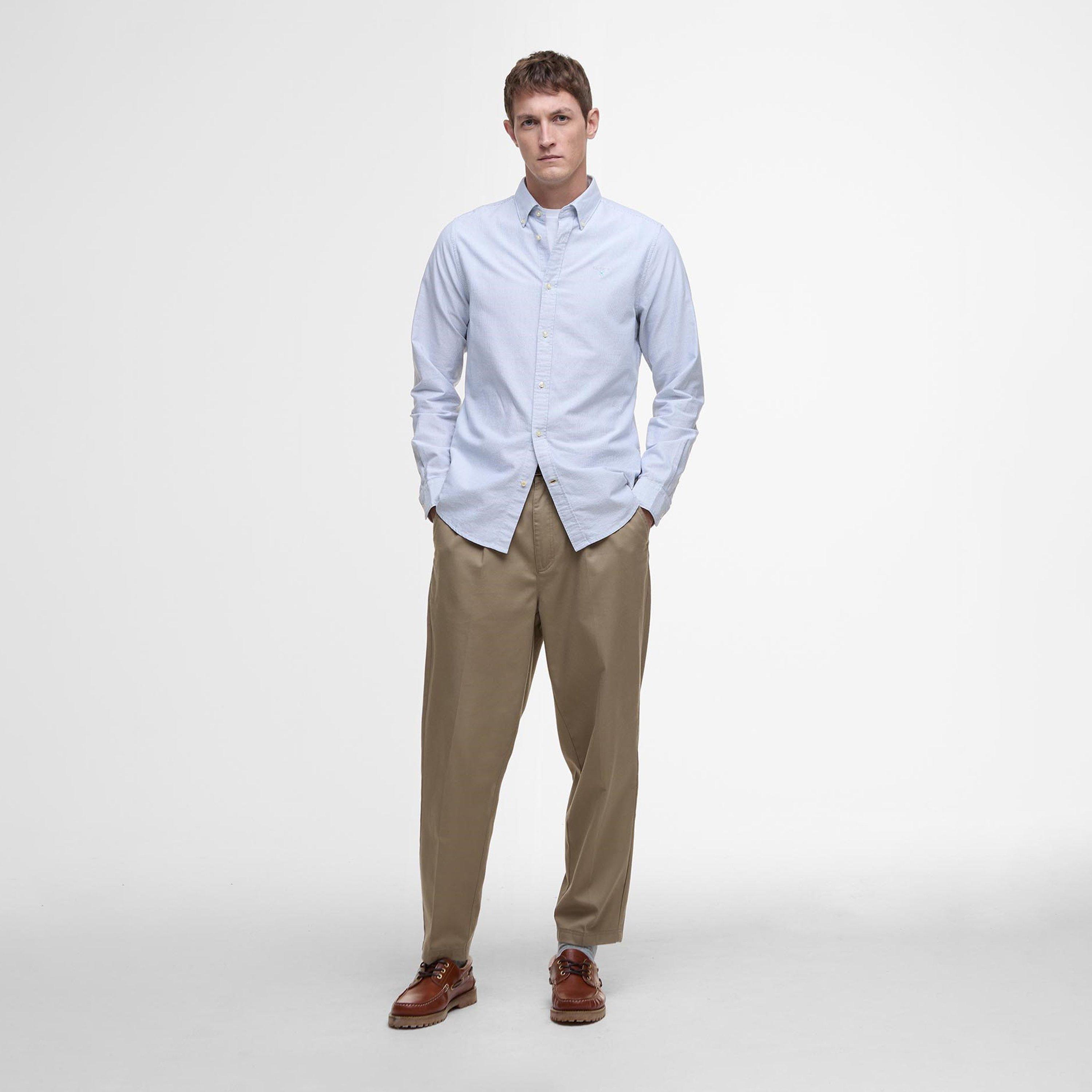 Navy NY91 - Barbour - Striped Oxford Tailored Shirt - 5