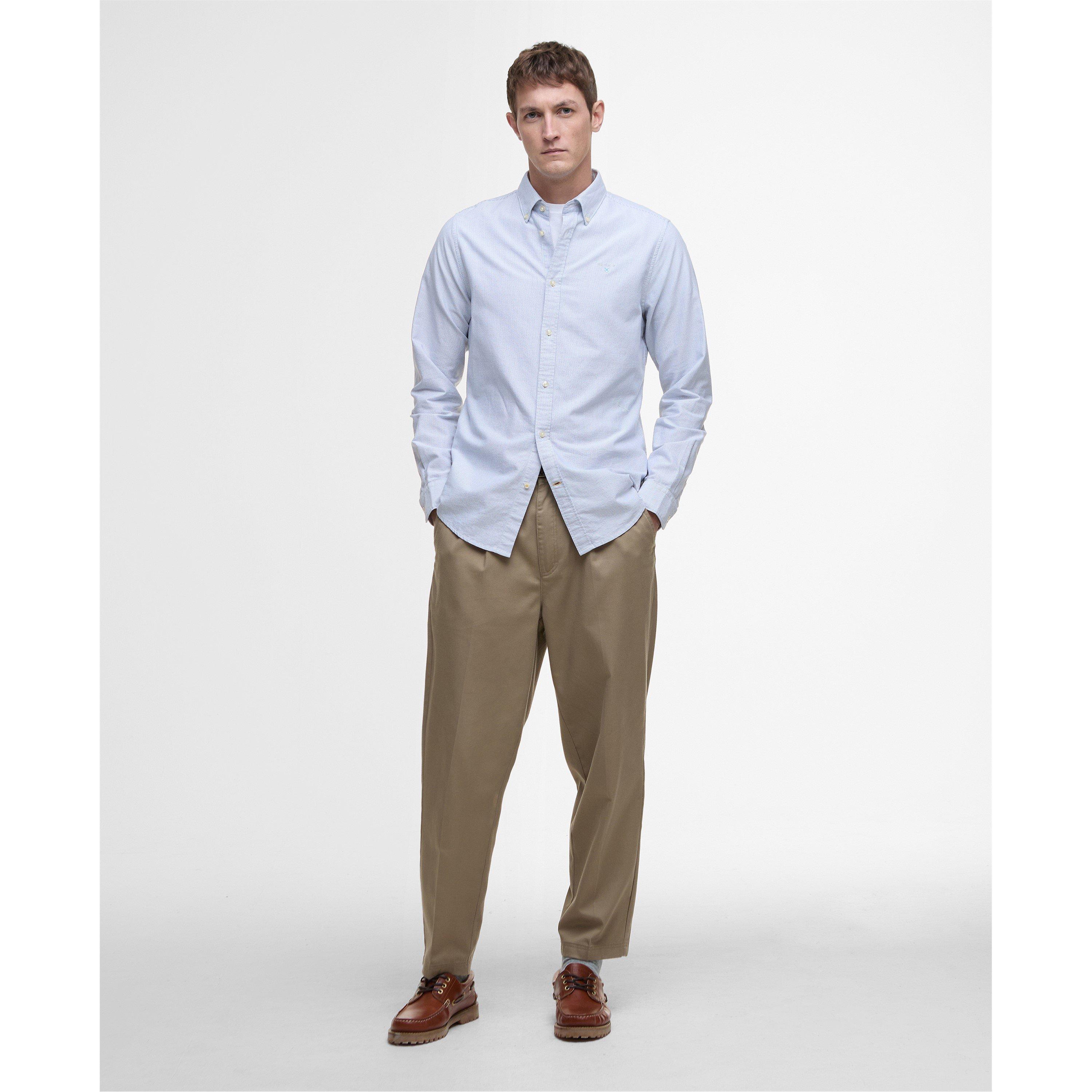 Navy NY91 - Barbour - Striped Oxford Tailored Shirt - 4