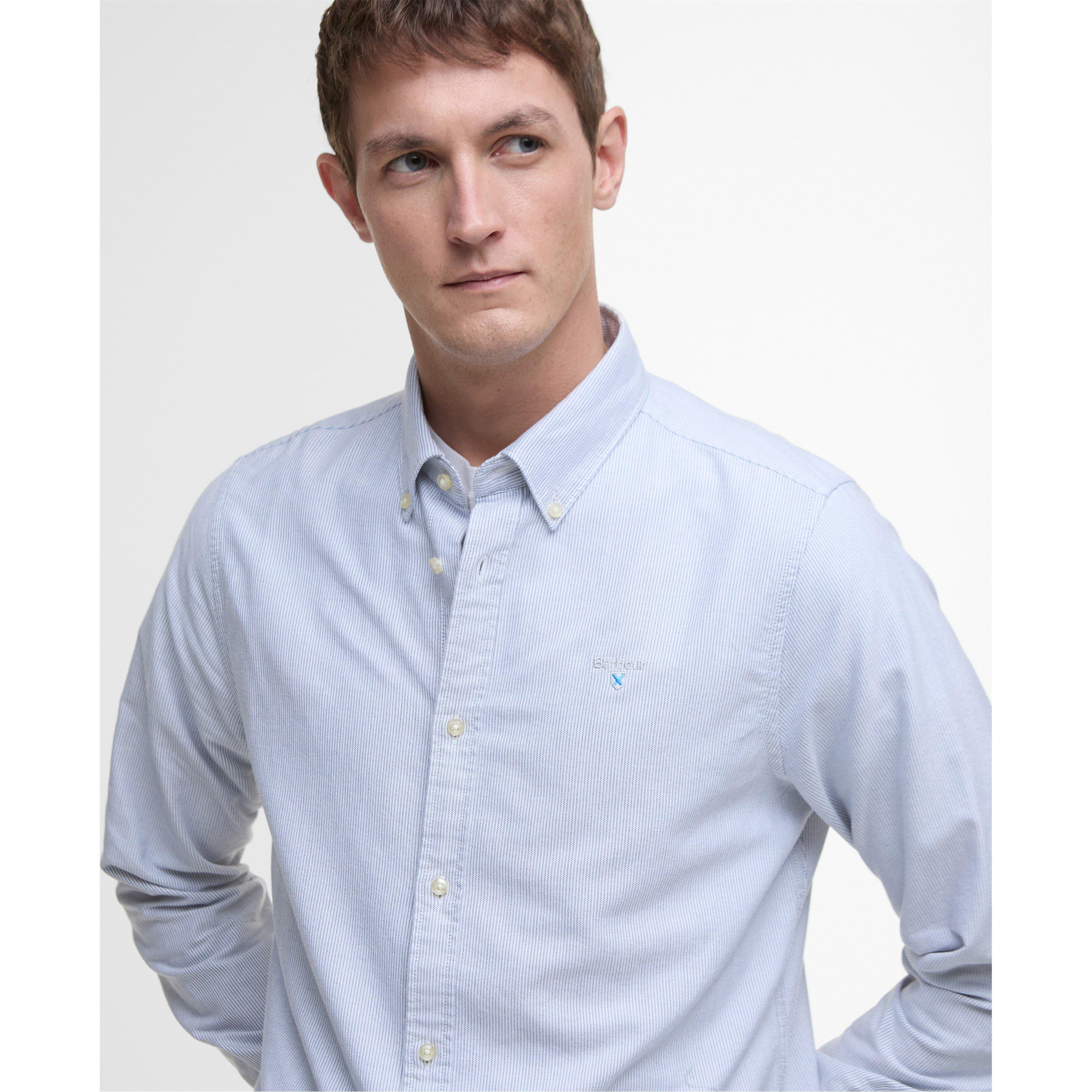 Navy NY91 - Barbour - Striped Oxford Tailored Shirt - 5