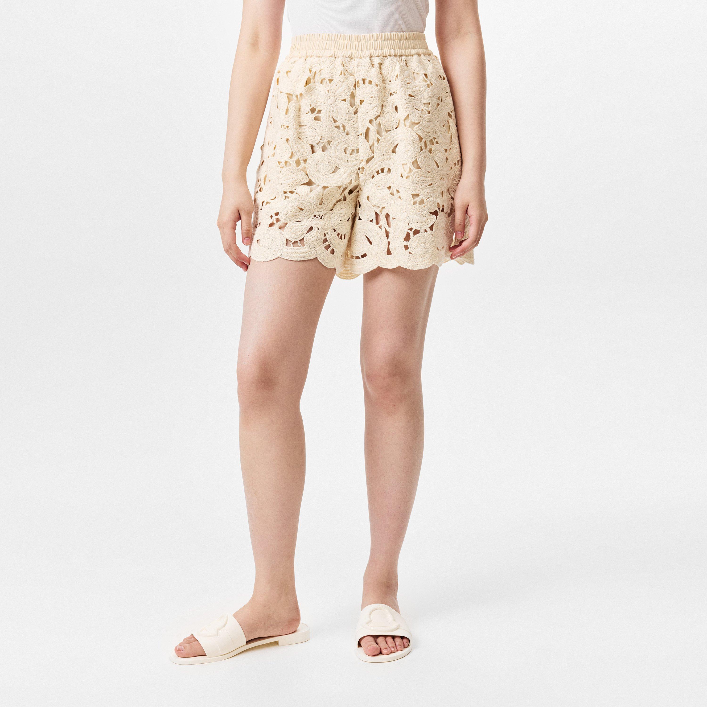 White 060 - Moncler - Women's Lightweight Woven Tracksuit Shorts - 3