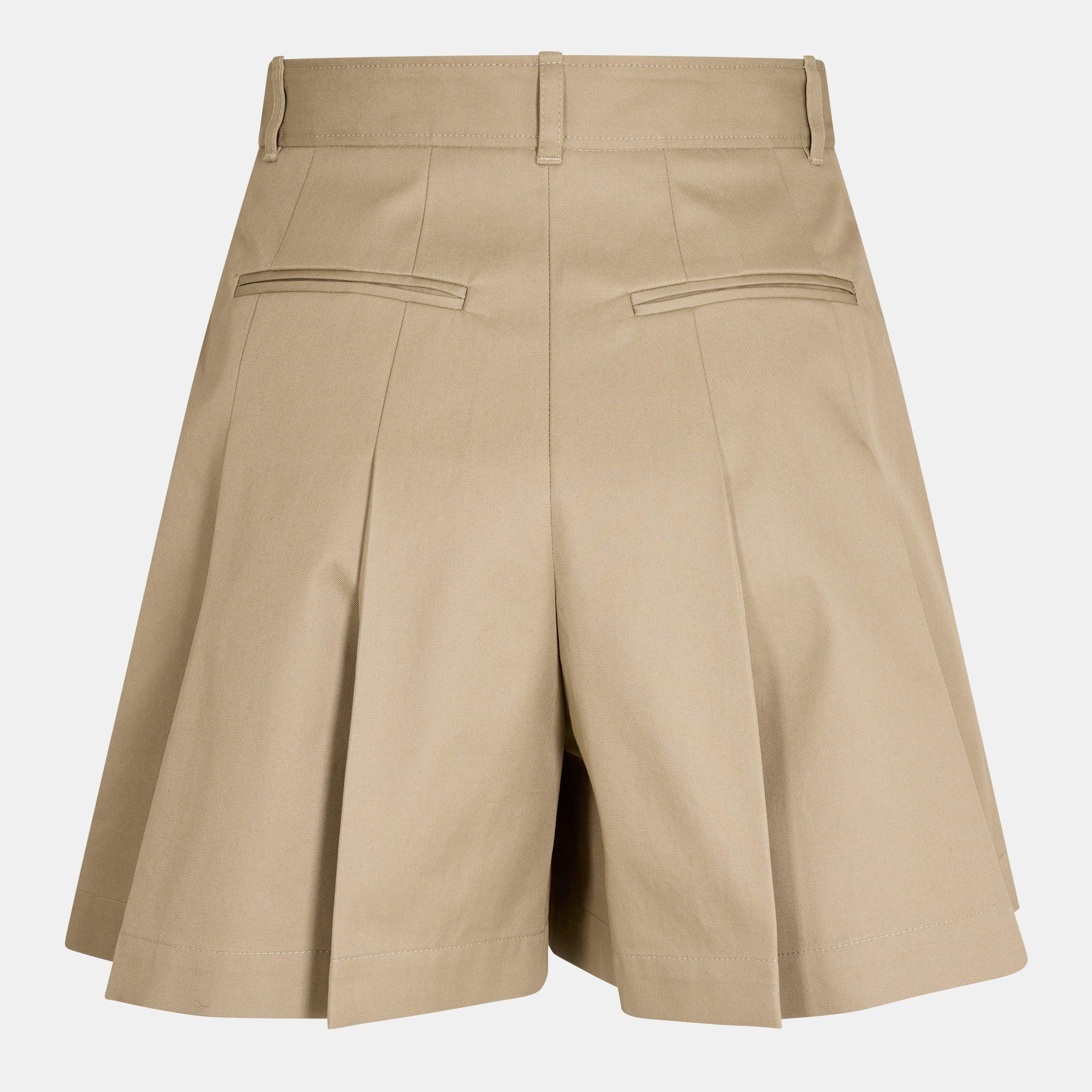 Beige - Alexander McQueen - Women's Alex Cotton Woven Tracksuit Shorts - 2