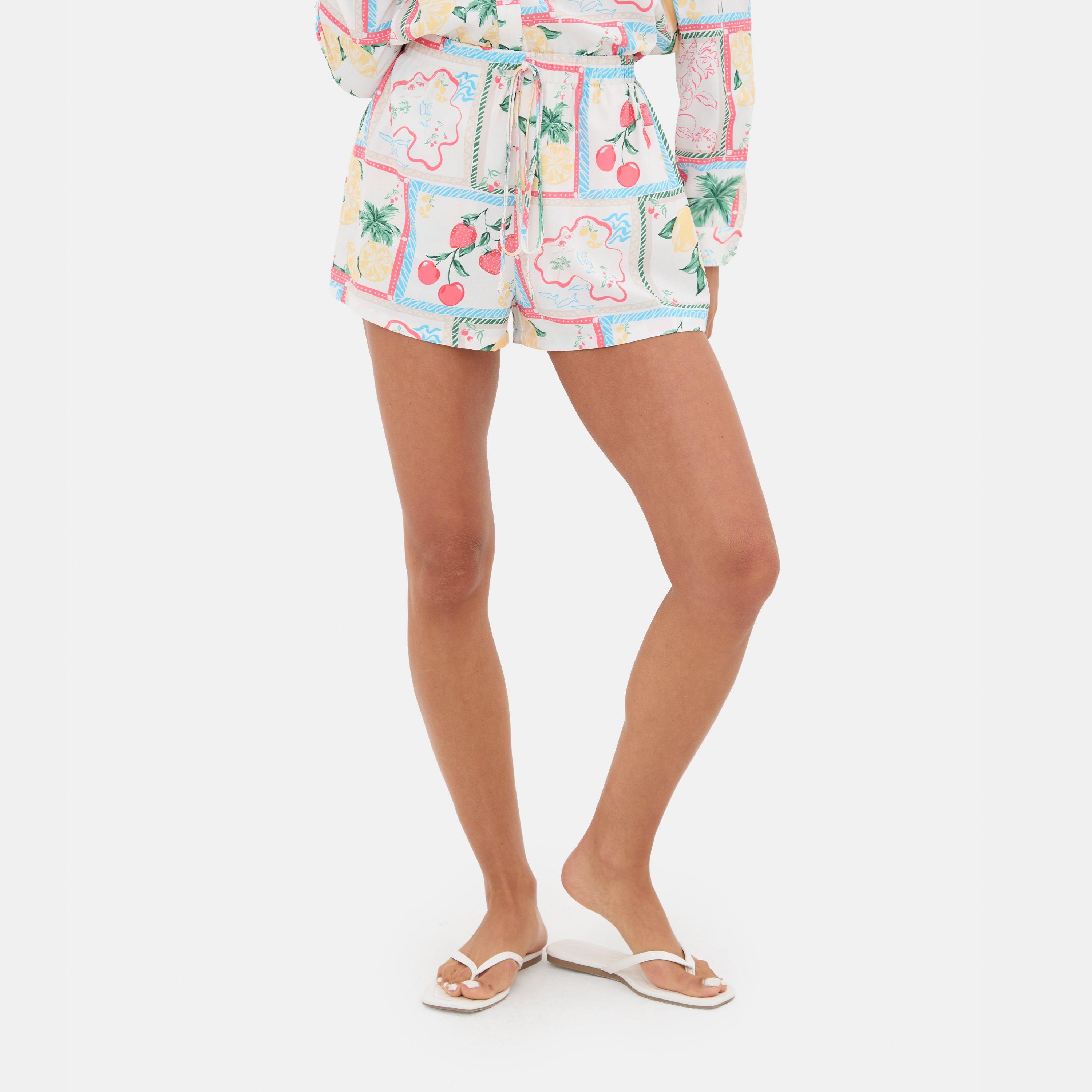 Cream - I Saw It First - Printed Crepe Short - 2