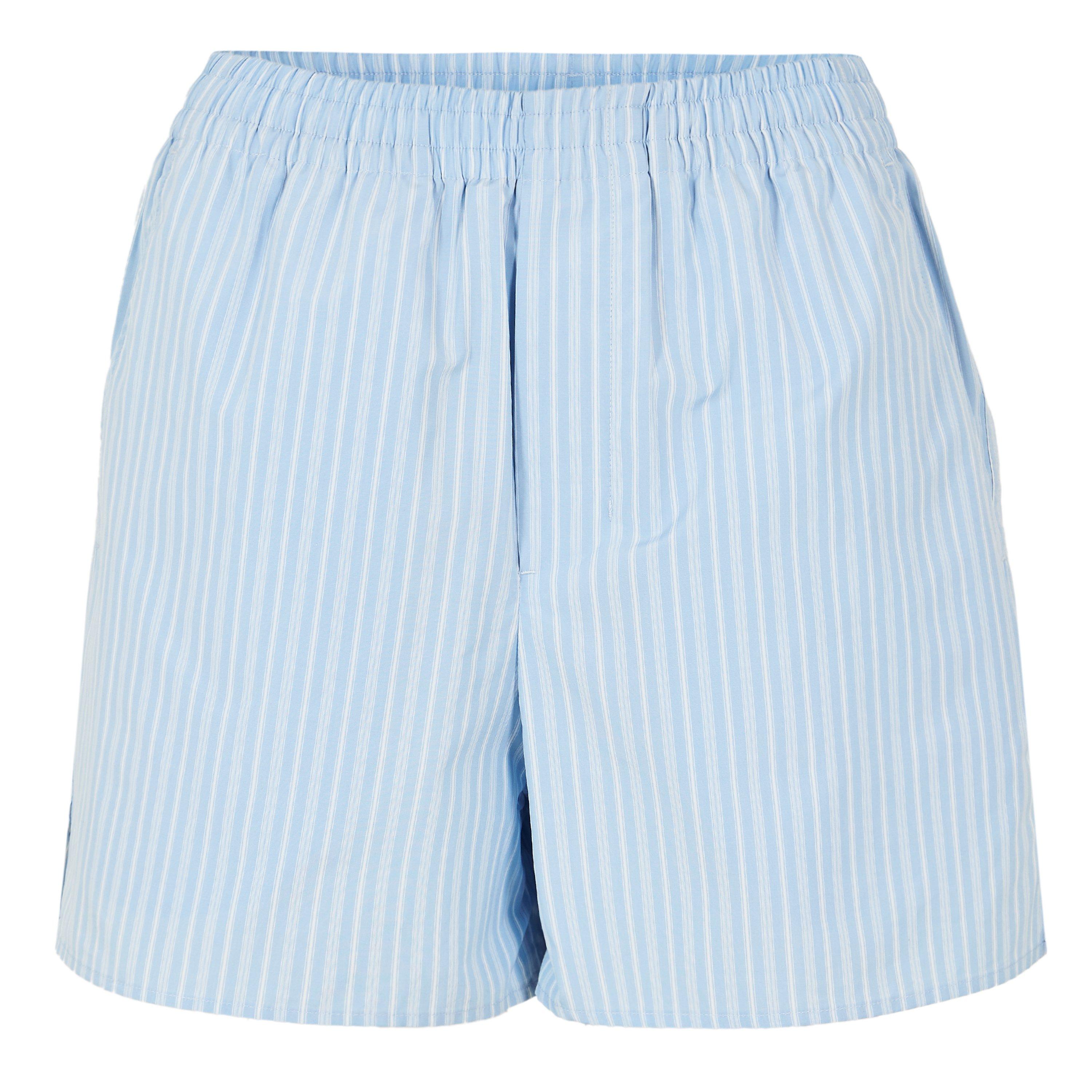 Ami Paris Ami Stripe Short Ld61 - Bleu - Size 12 (M)