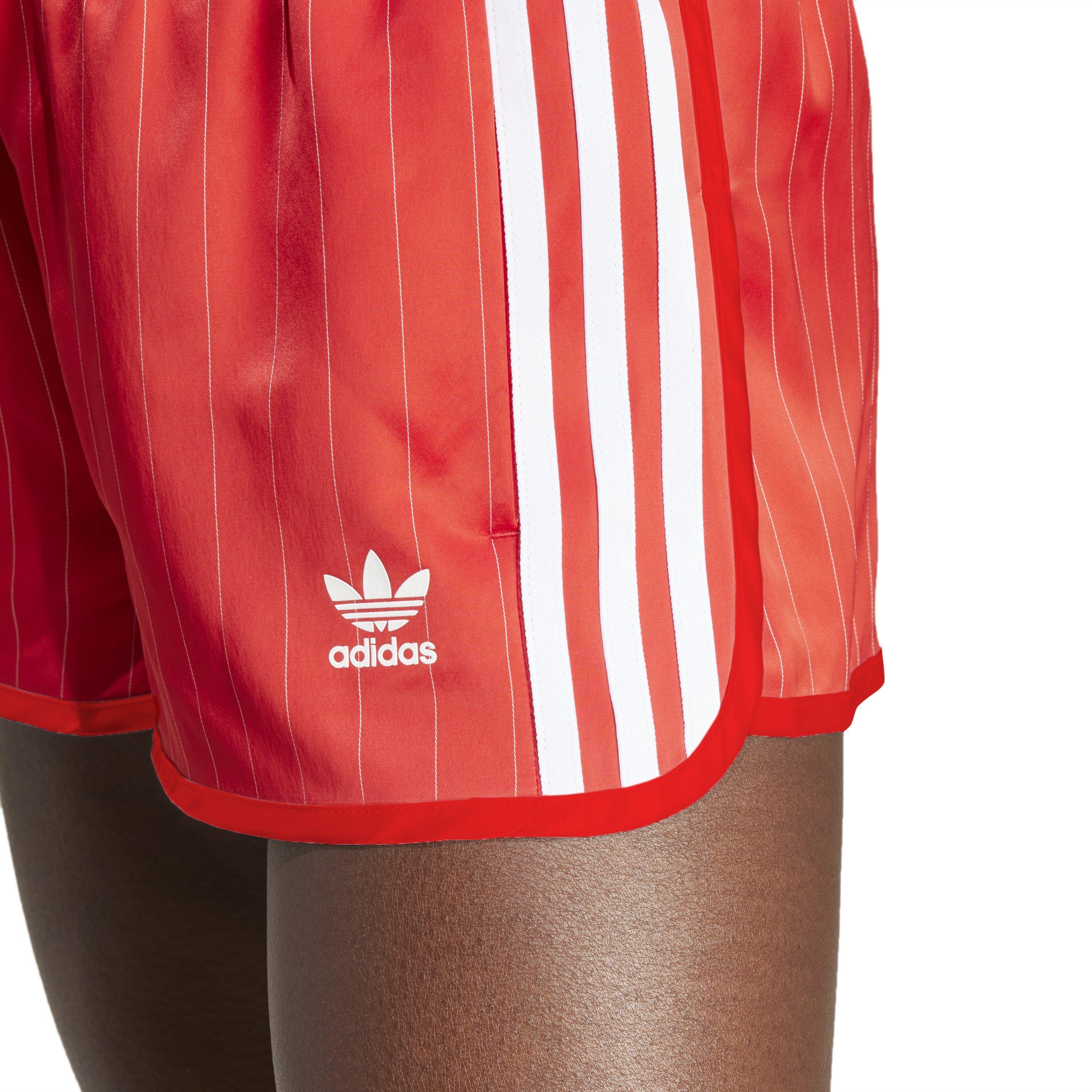 College Red - adidas Originals - Women's Sporty And Rich Logo Woven Tracksuit Shorts - 5