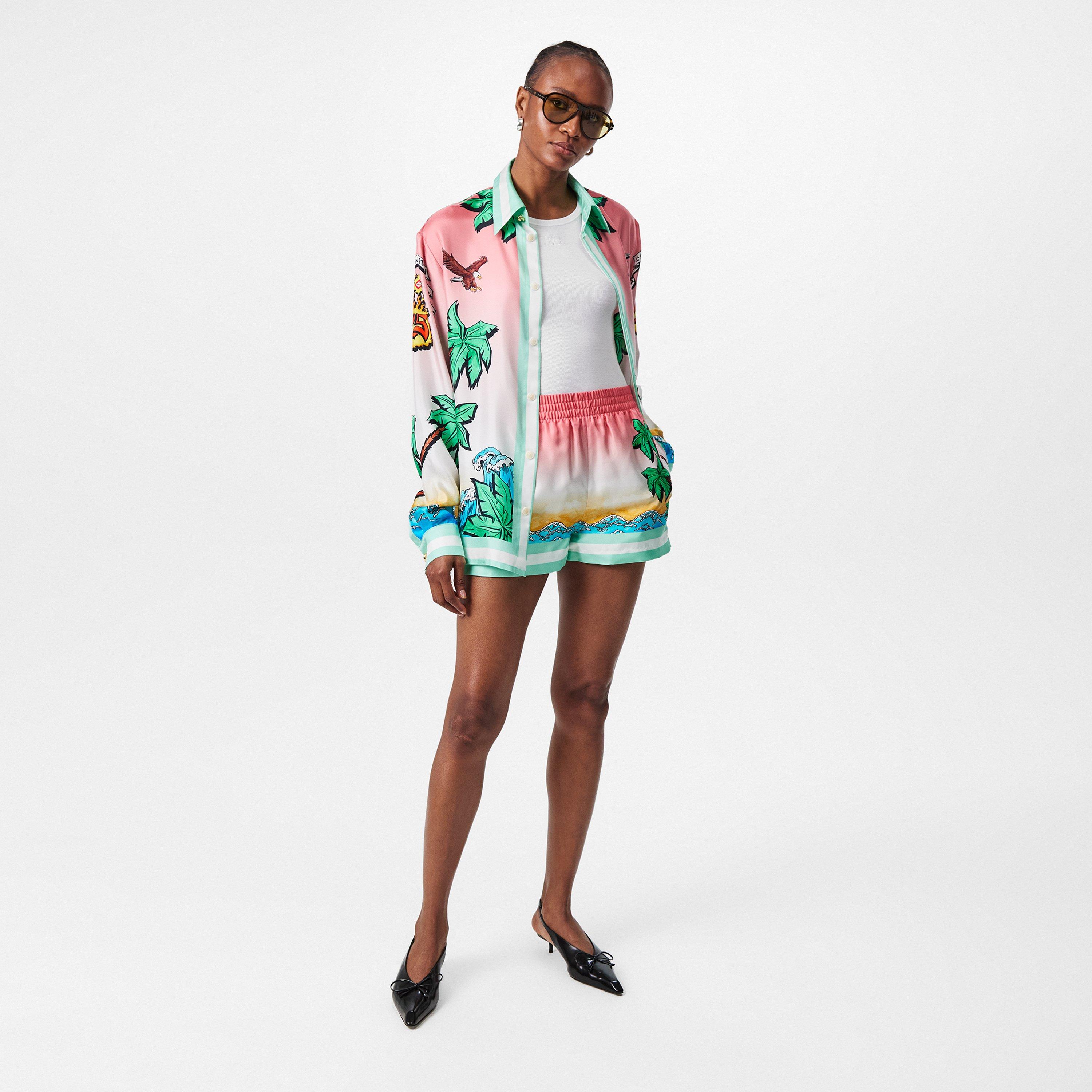 Pink - Casablanca - Women's Casa Woven Tracksuit Shorts - 6