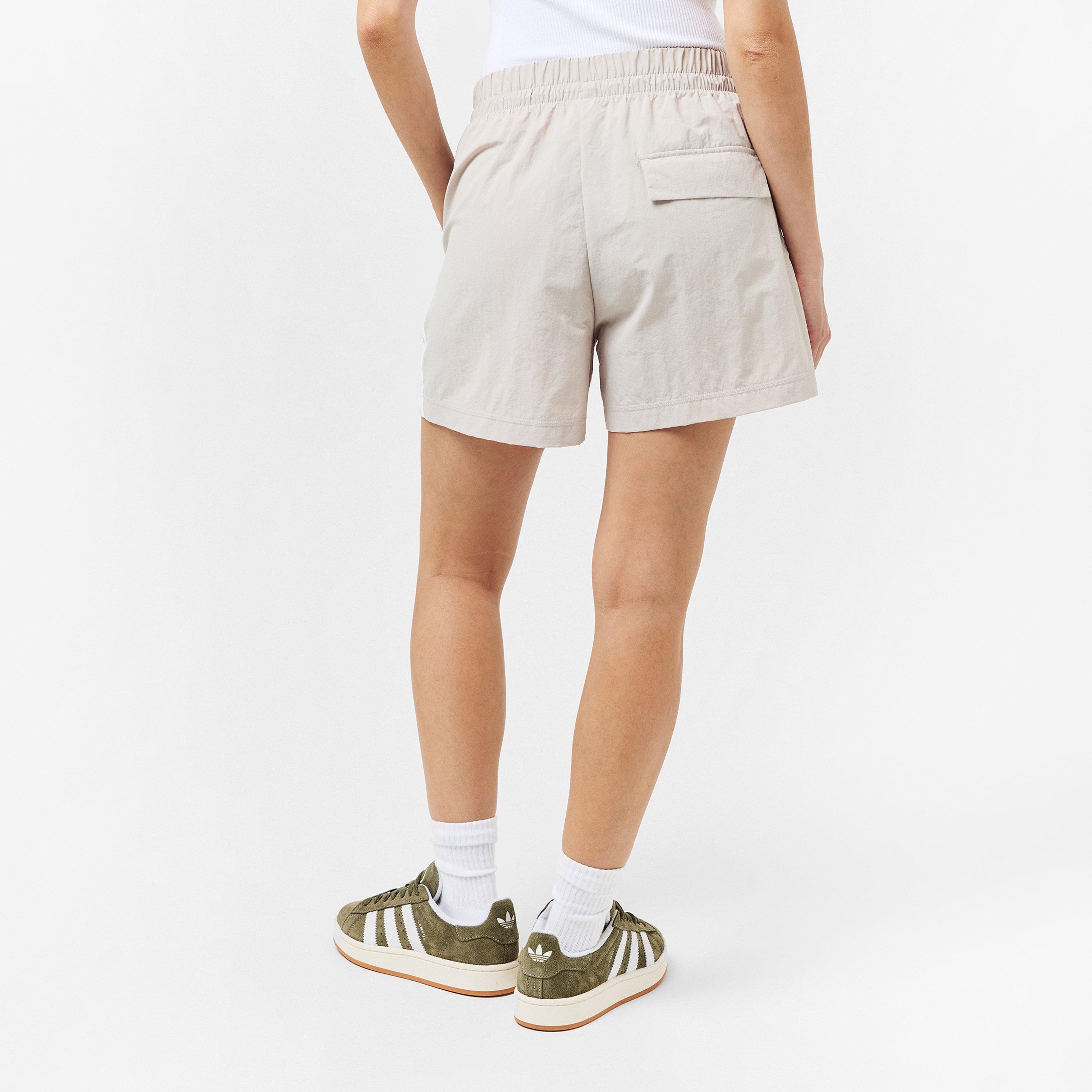Beige - adidas - Essentials 3-Stripes Lifestyle Woven Shorts Womens - 4