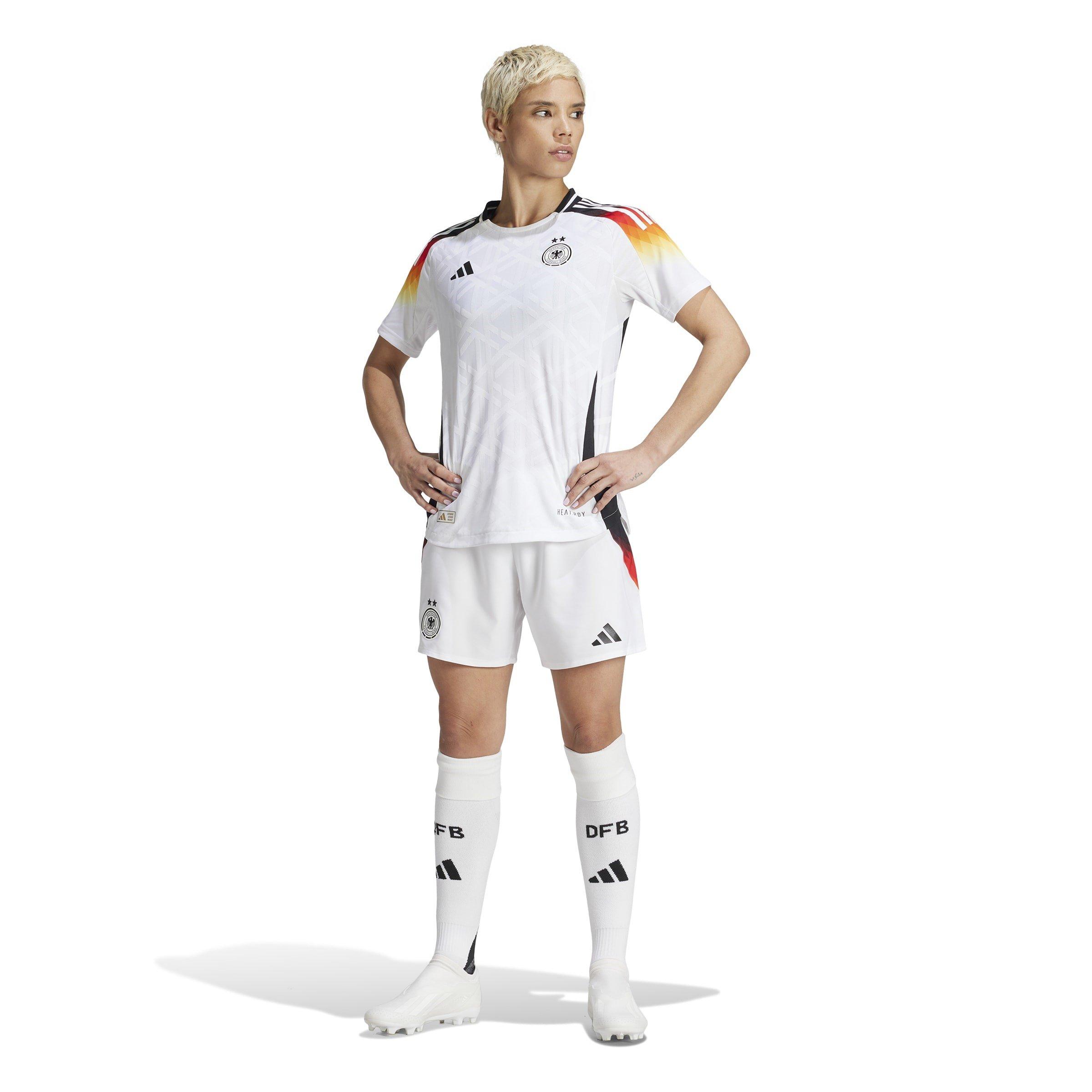 White - adidas - Germany Authentic Home Shorts 2024 Womens - 7