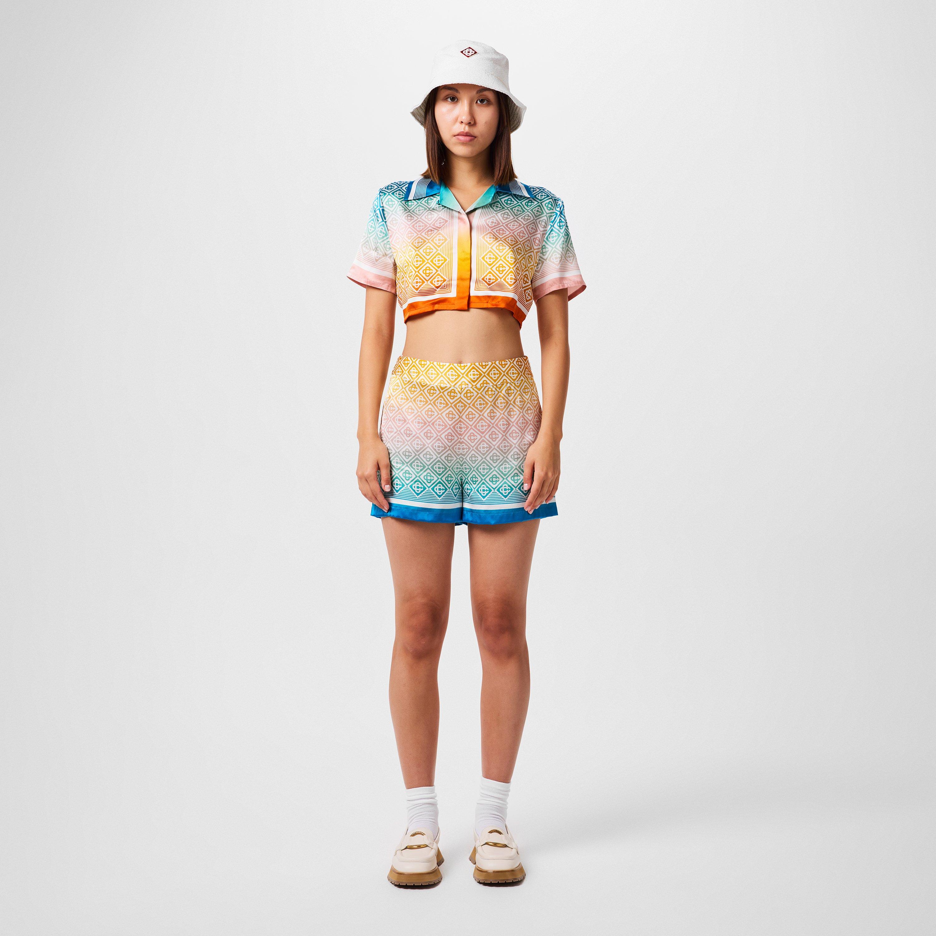 Diamond Mono - Casablanca - Monogram-Print Deck Shorts - 4