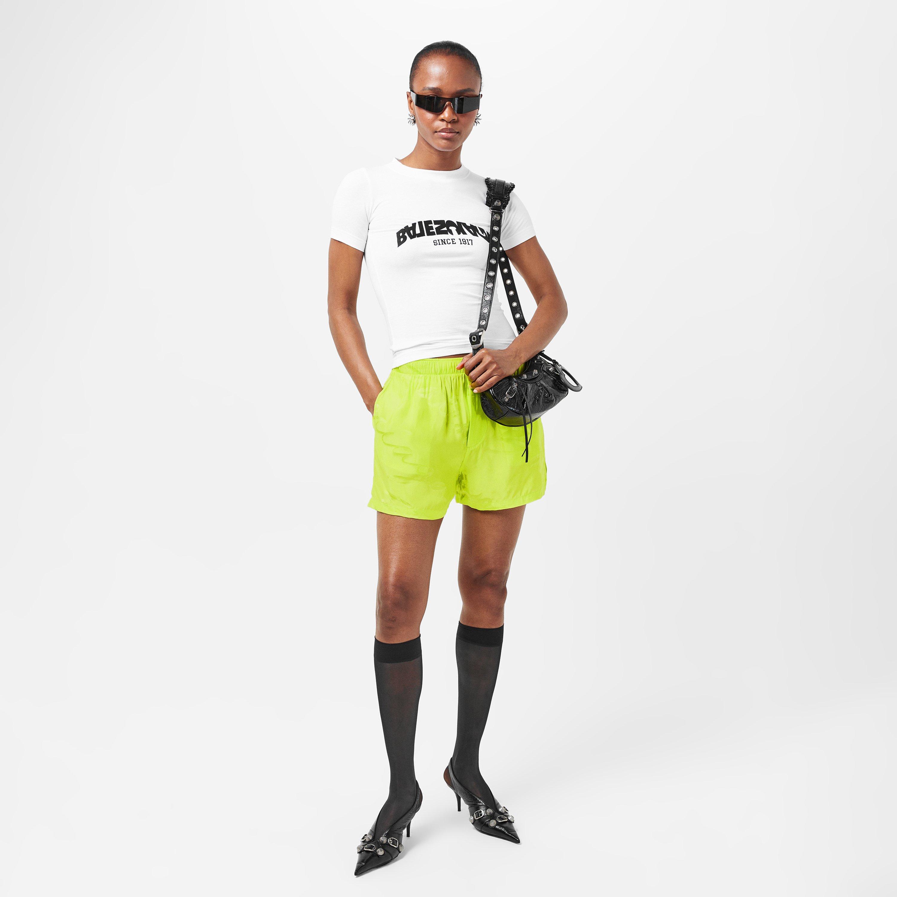 Fluo Yellow - Balenciaga - Women's Woven Shorts - 6