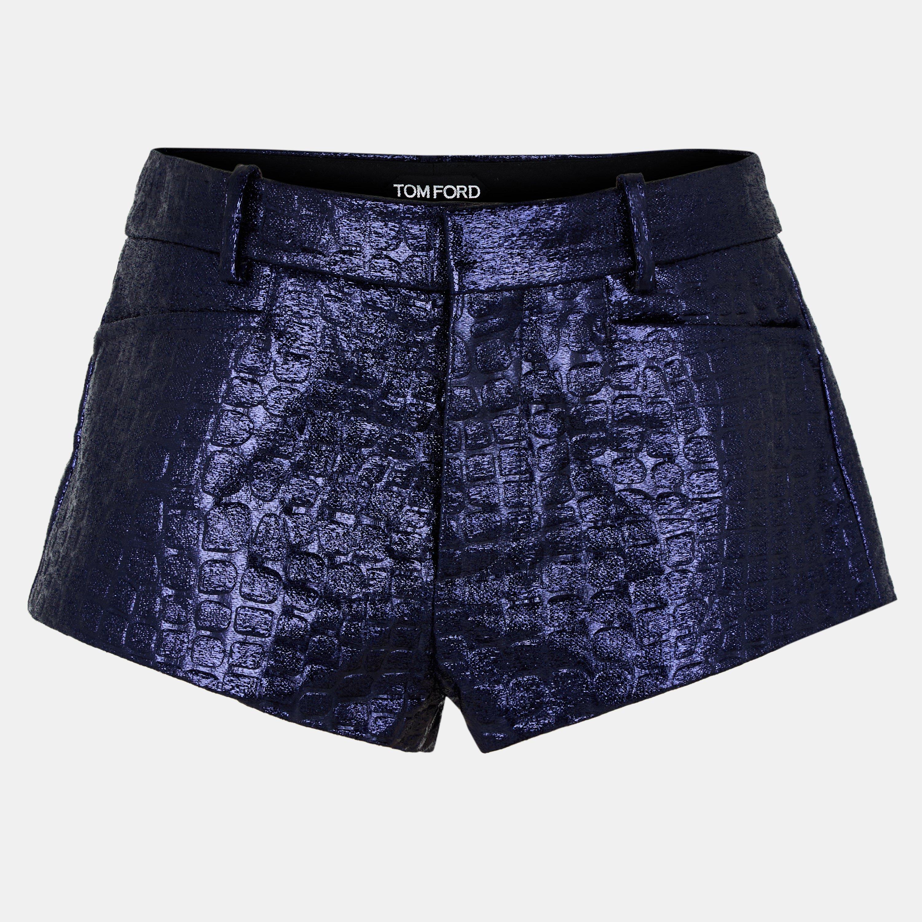 Indigo - Tom Ford - Women's Tailored Woven Tracksuit Shorts - 1