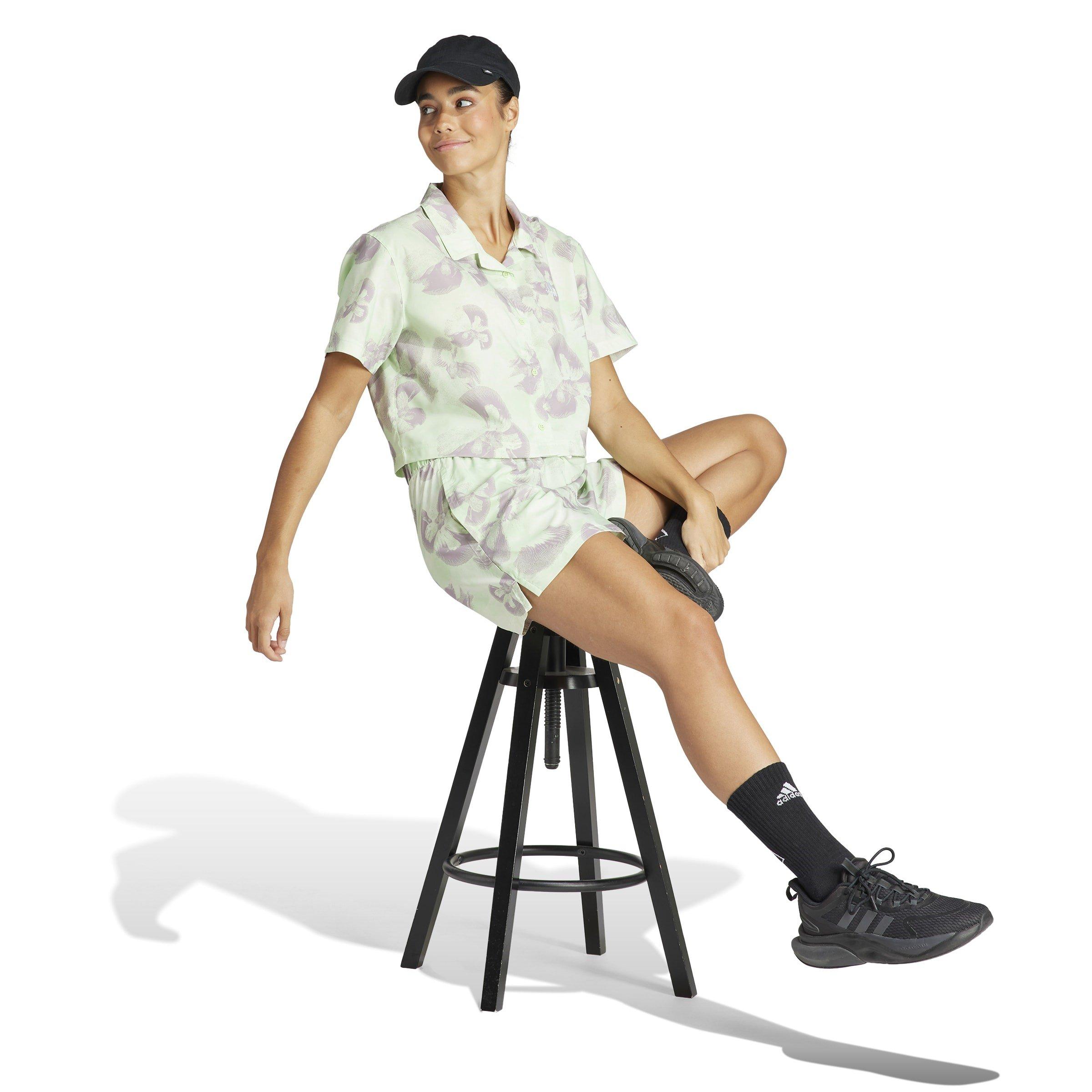 Beige - adidas - Tracksuit Shorts Womens - 4