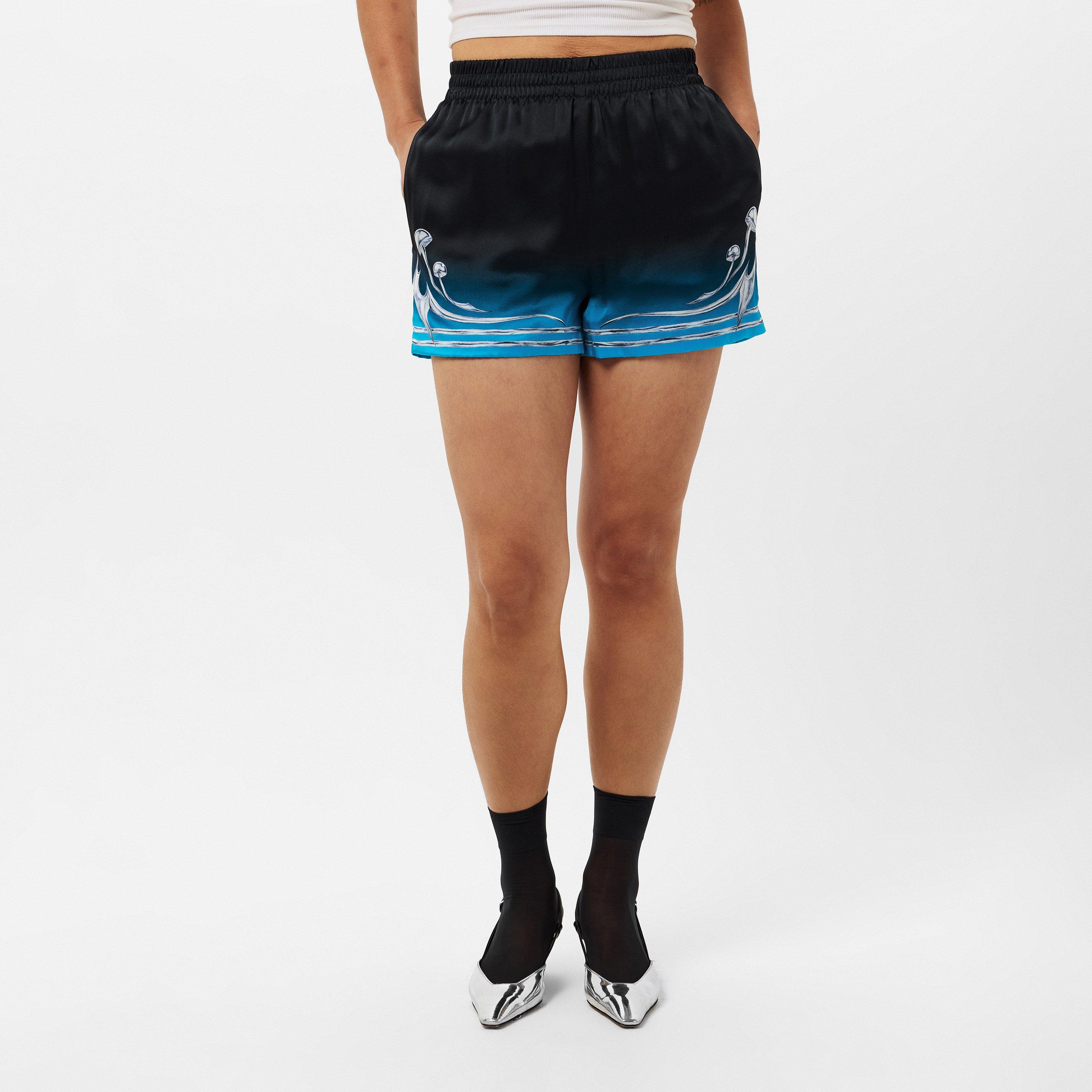 Blue - Casablanca - Women's Blade Woven Relaxed Fit Tracksuit Shorts - 3