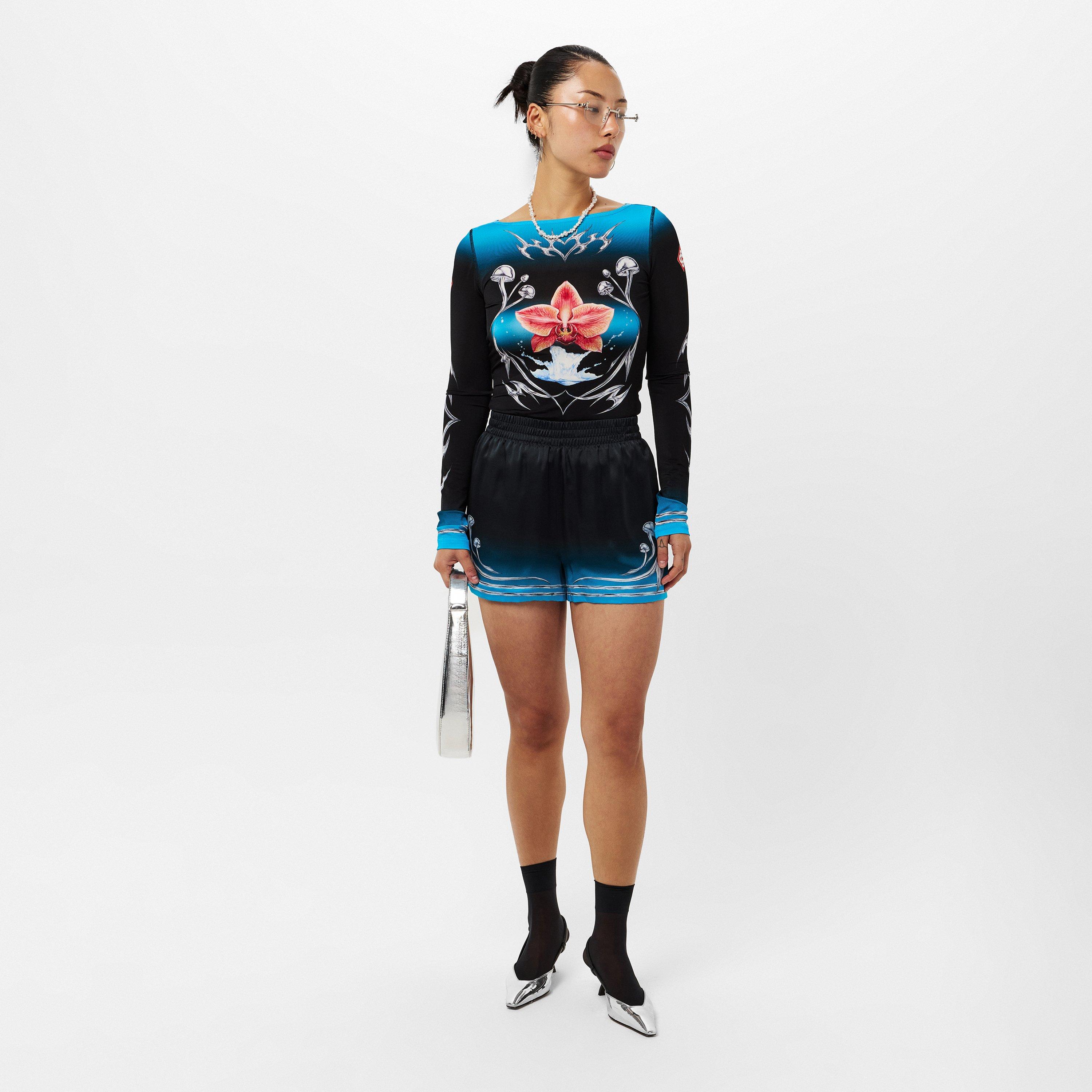 Blue - Casablanca - Women's Blade Woven Relaxed Fit Tracksuit Shorts - 6