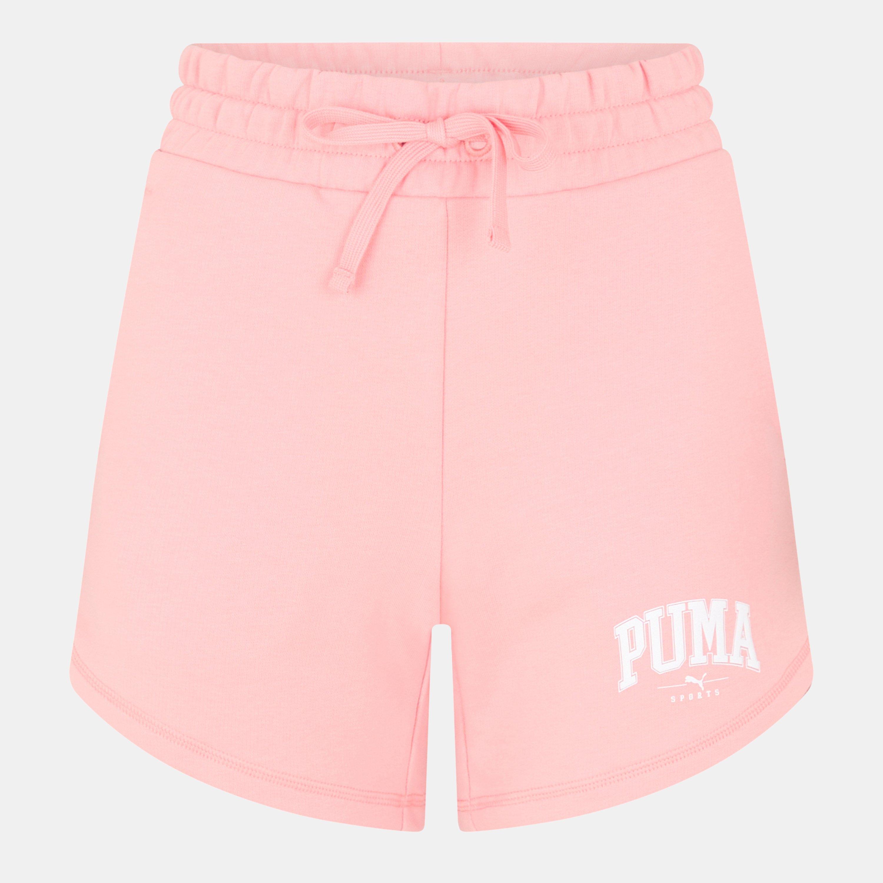 Puma Women's High Waist Woven Tracksuit Shorts - Pink Fruit - 10 (S)