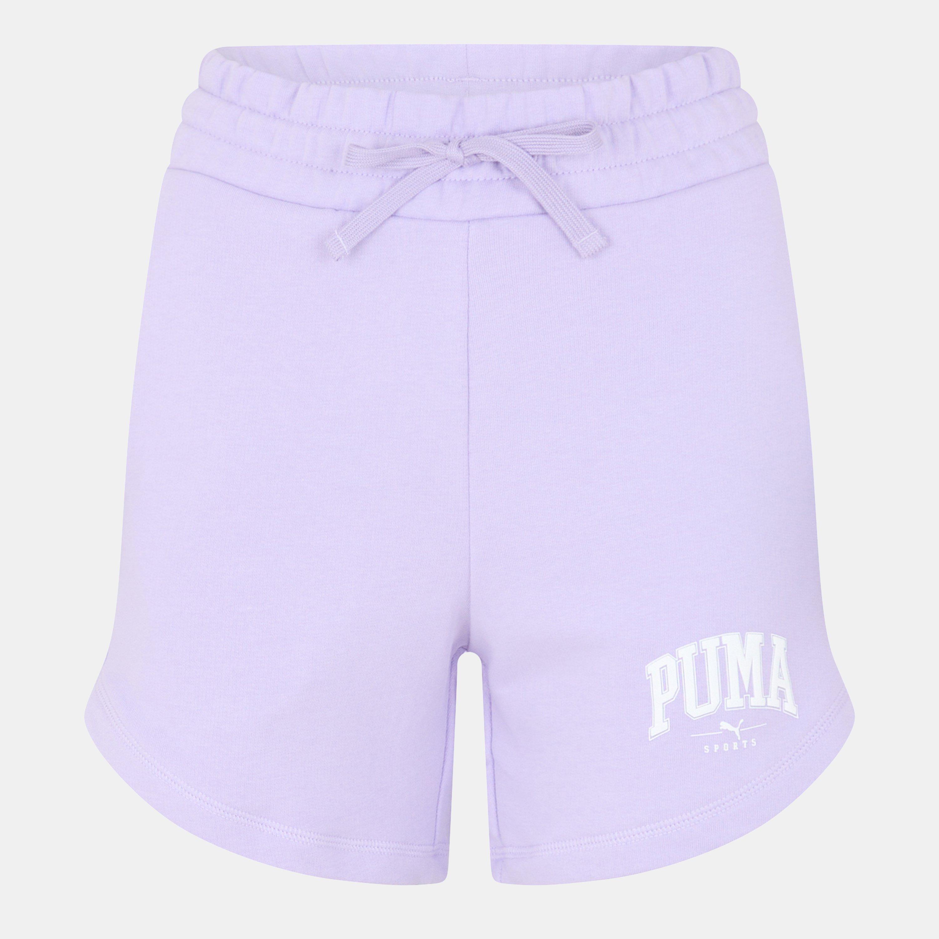 Puma Women's High Waist Woven Tracksuit Shorts - Violet - 8 (XS)
