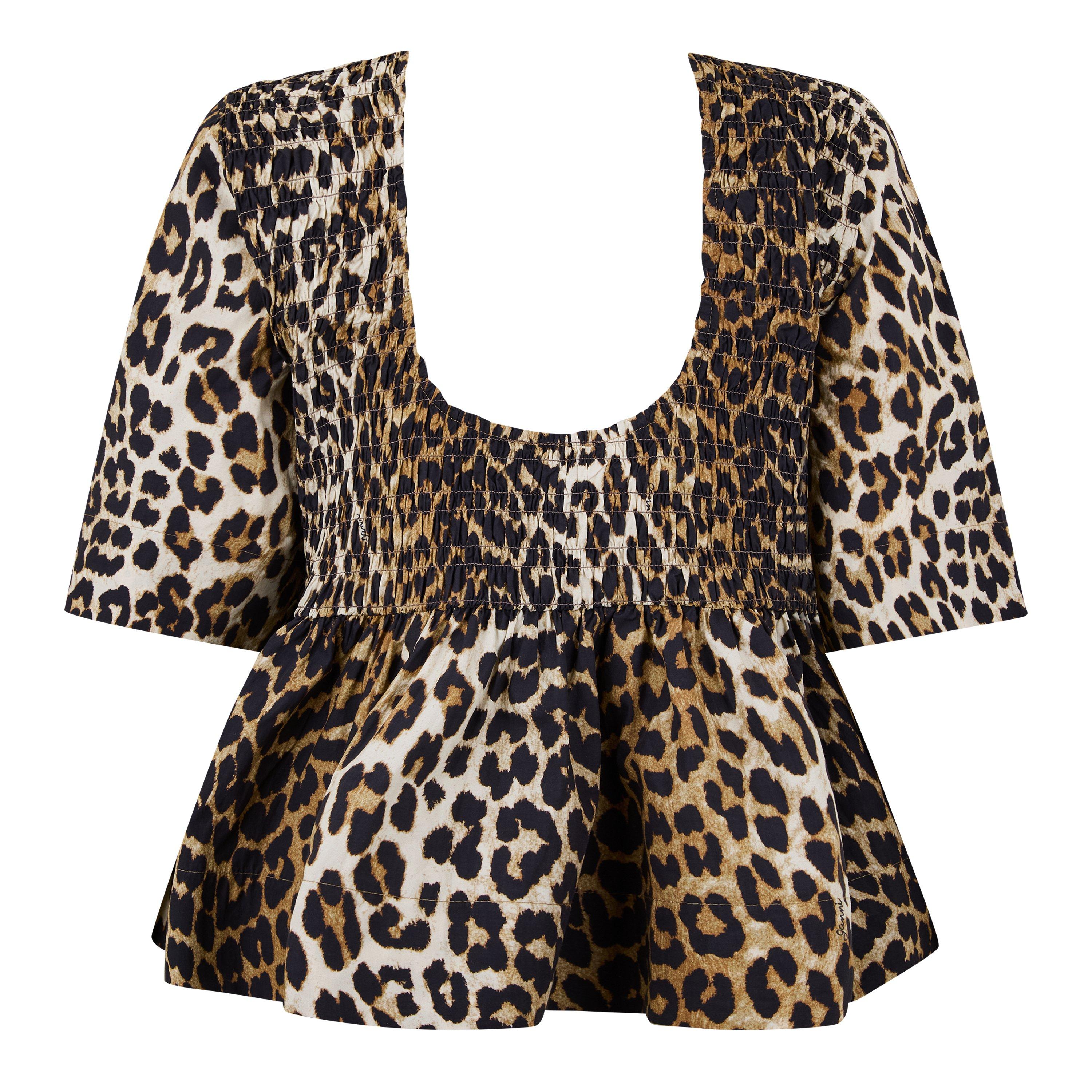 Leopard - Ganni - Smock Top - 6