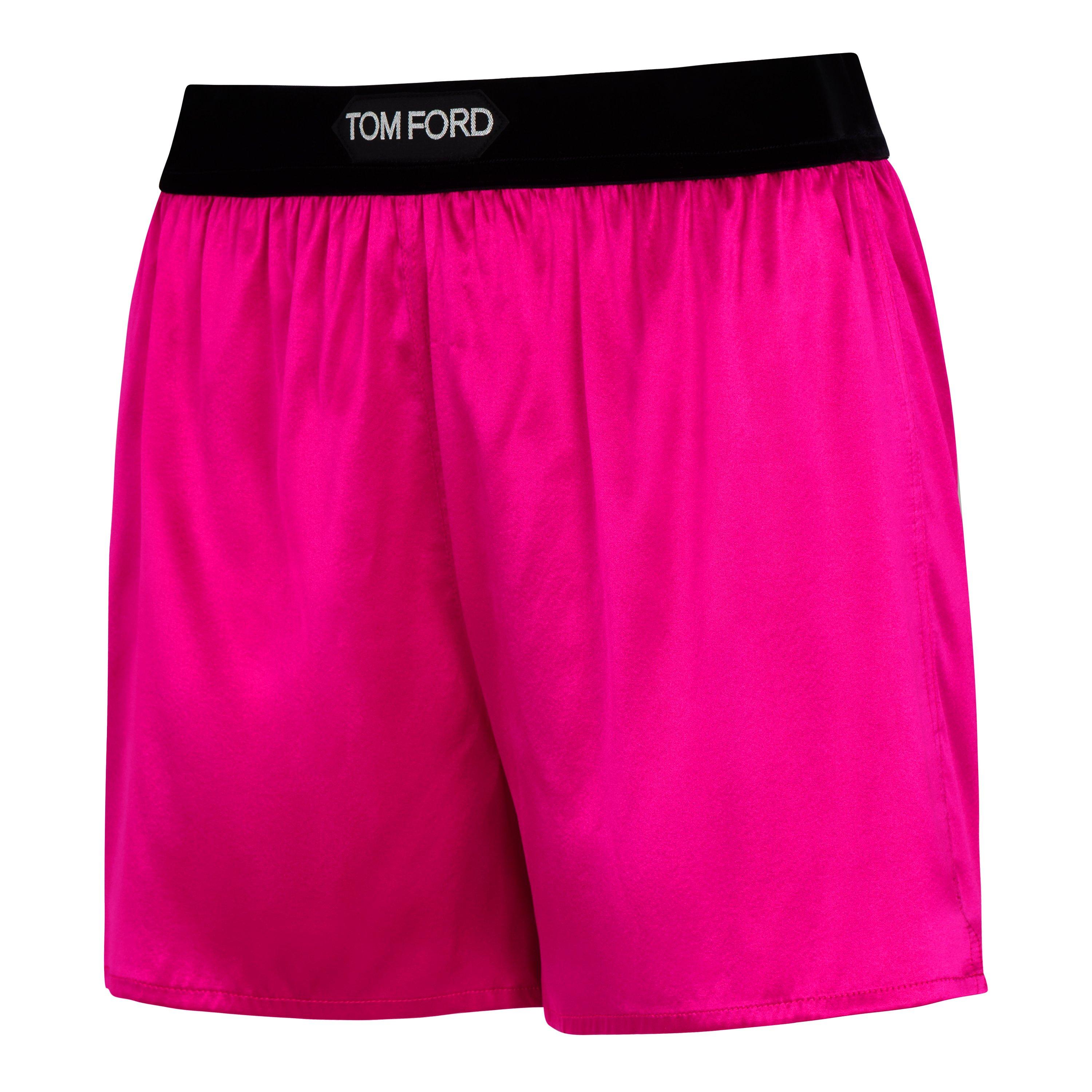 Hot Pink DP750 - Tom Ford - Women's Logo Waistband Silk Boxers - 7