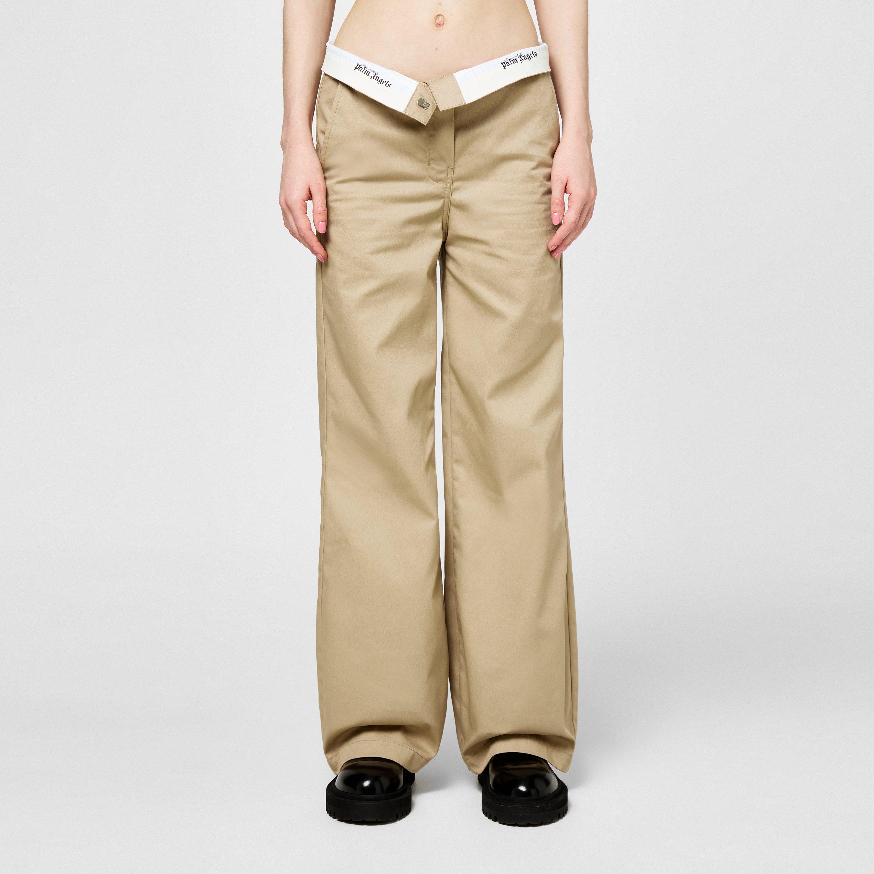 Bge/Wht 6101 - Palm Angels - Reversed Waistband Chino Pants - 1
