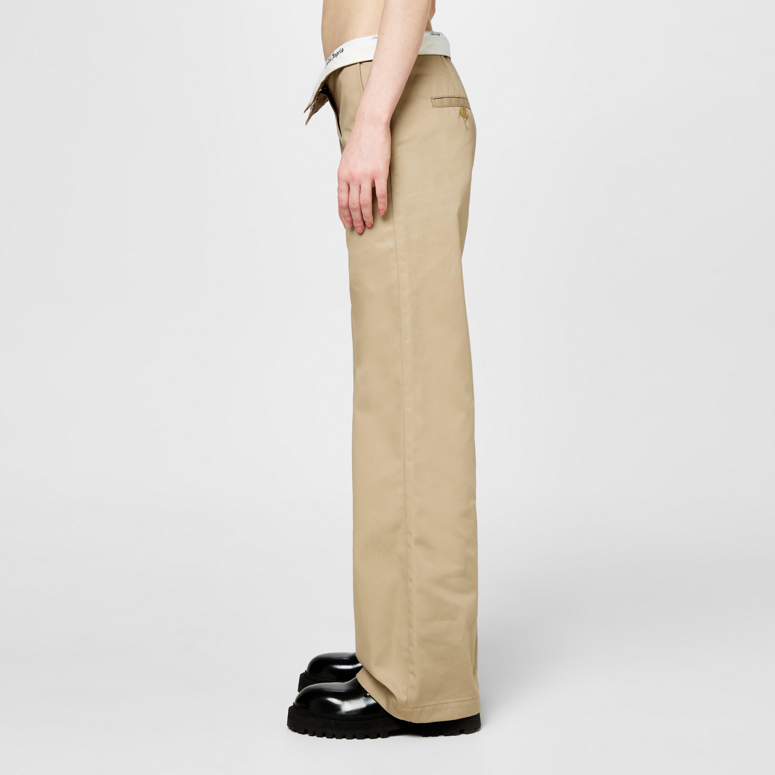 Bge/Wht 6101 - Palm Angels - Reversed Waistband Chino Pants - 2