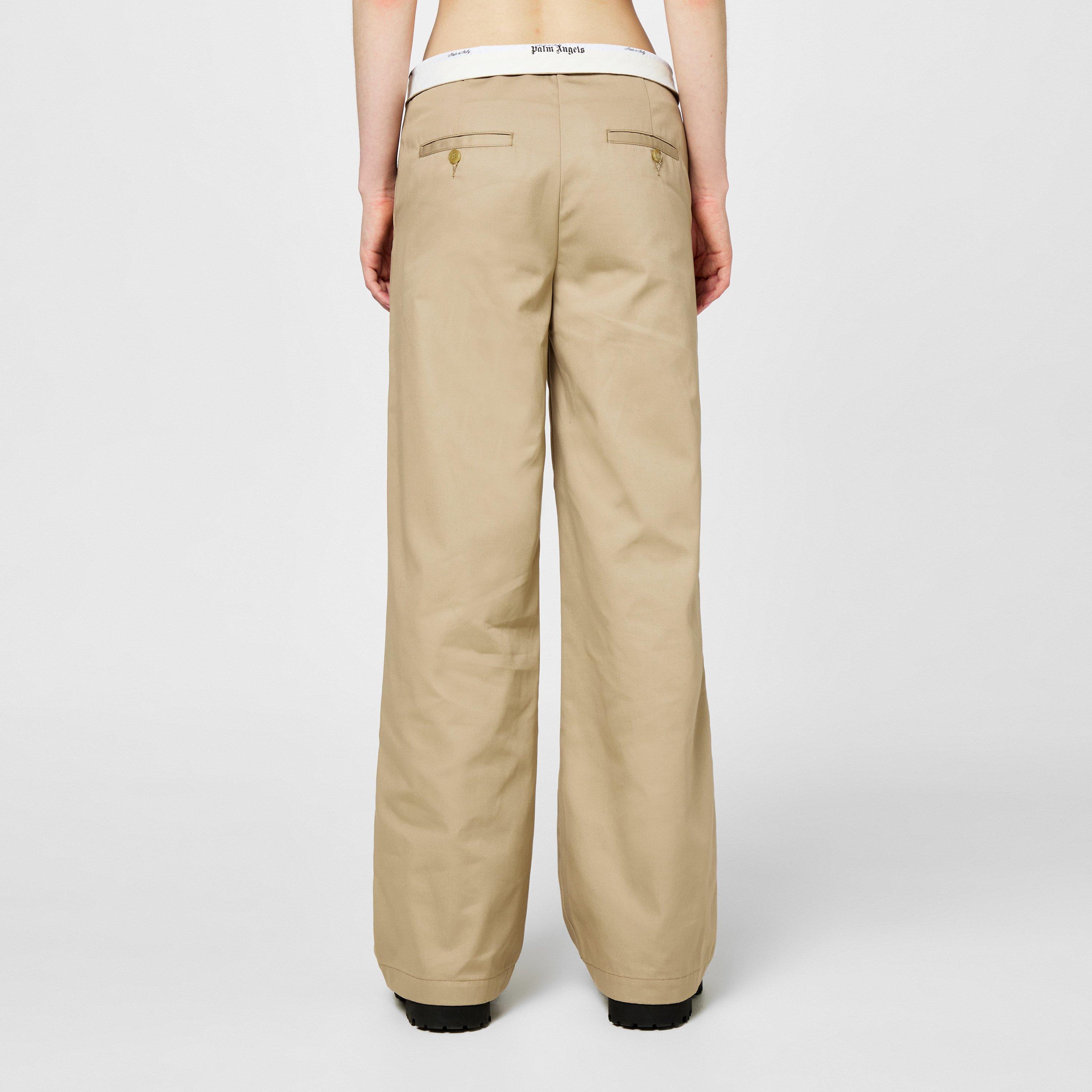 Bge/Wht 6101 - Palm Angels - Reversed Waistband Chino Pants - 3