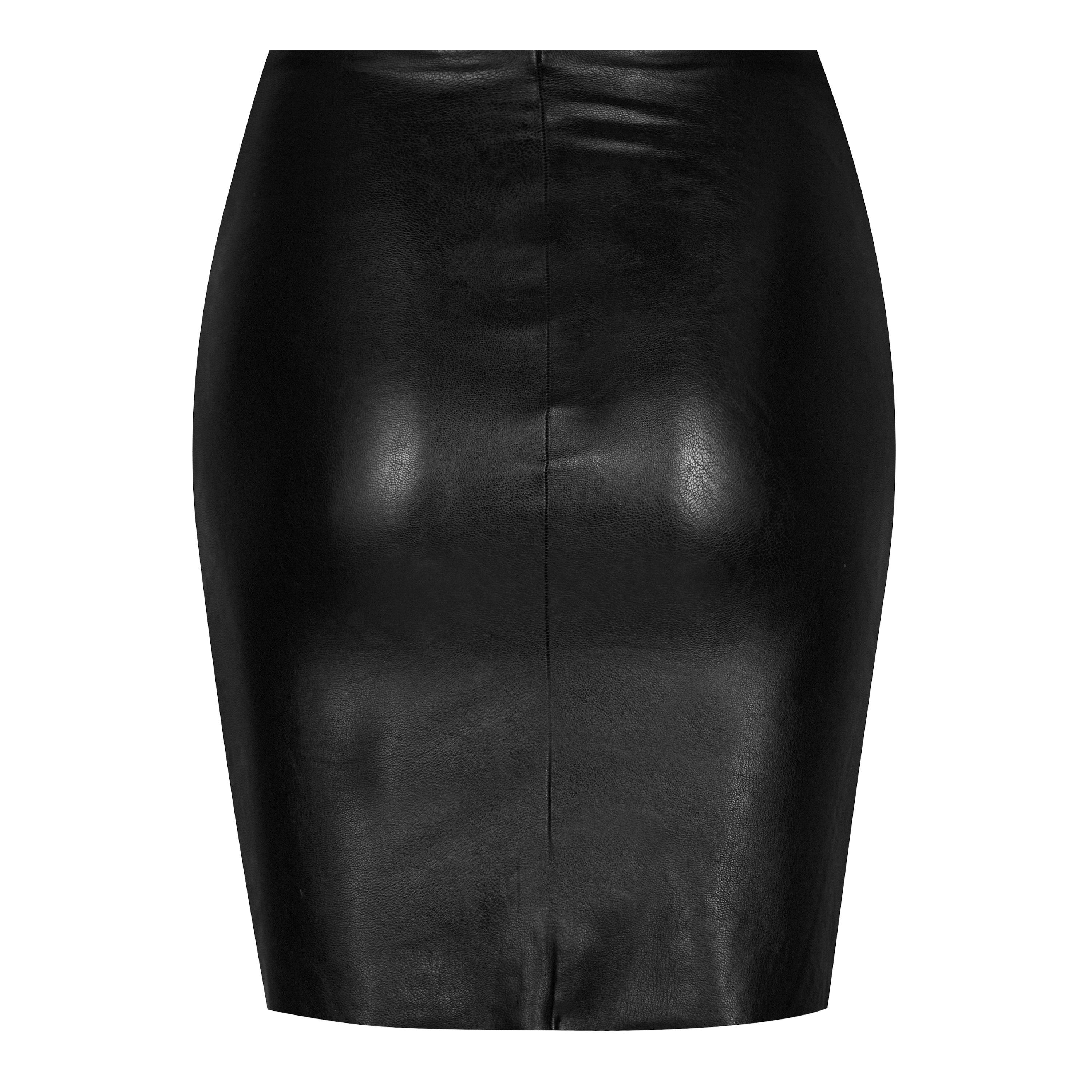 Black - Commando - Women's Leather Mini Skirt - 6