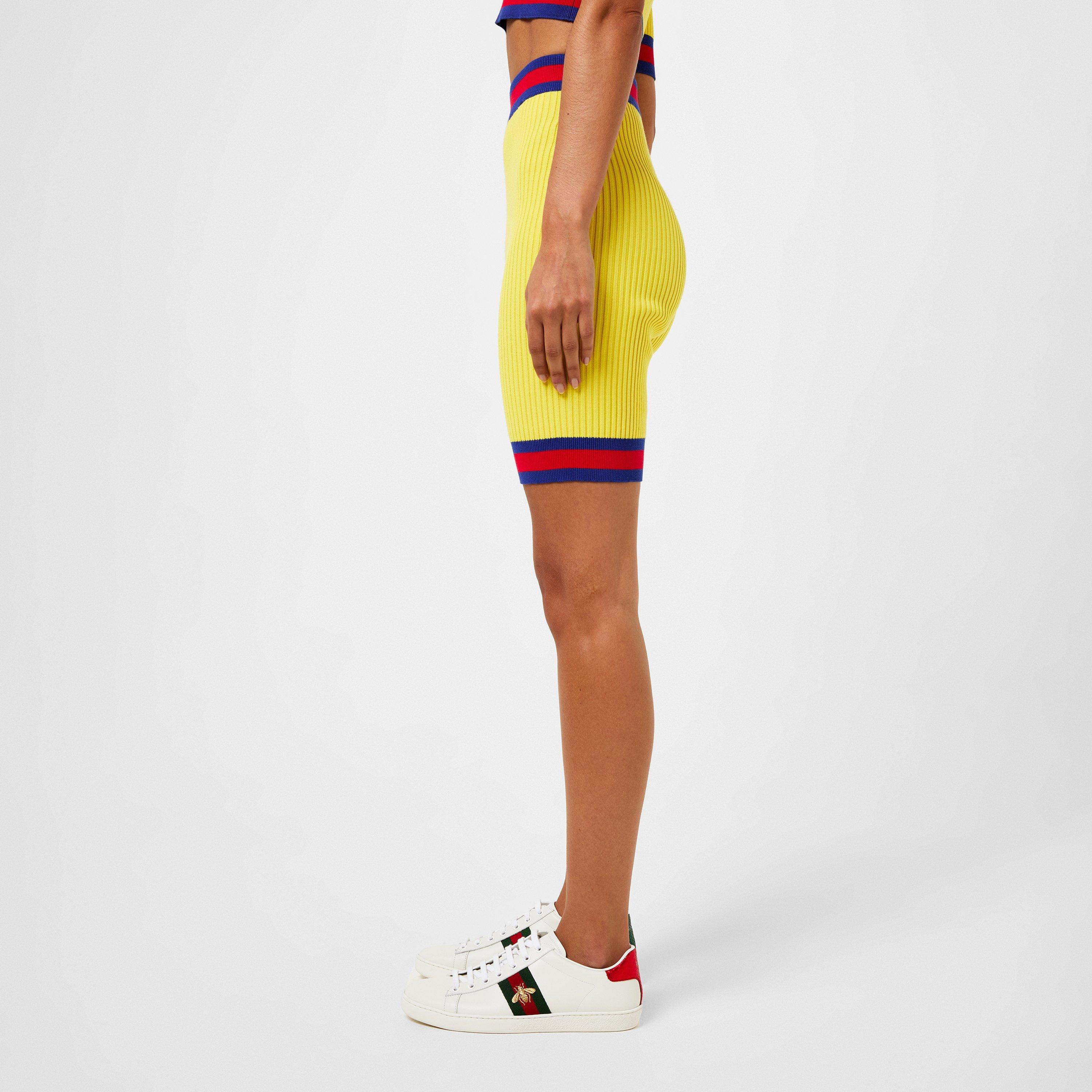 Yellow 7549 - Gucci - Web Ribbed Shorts - 2