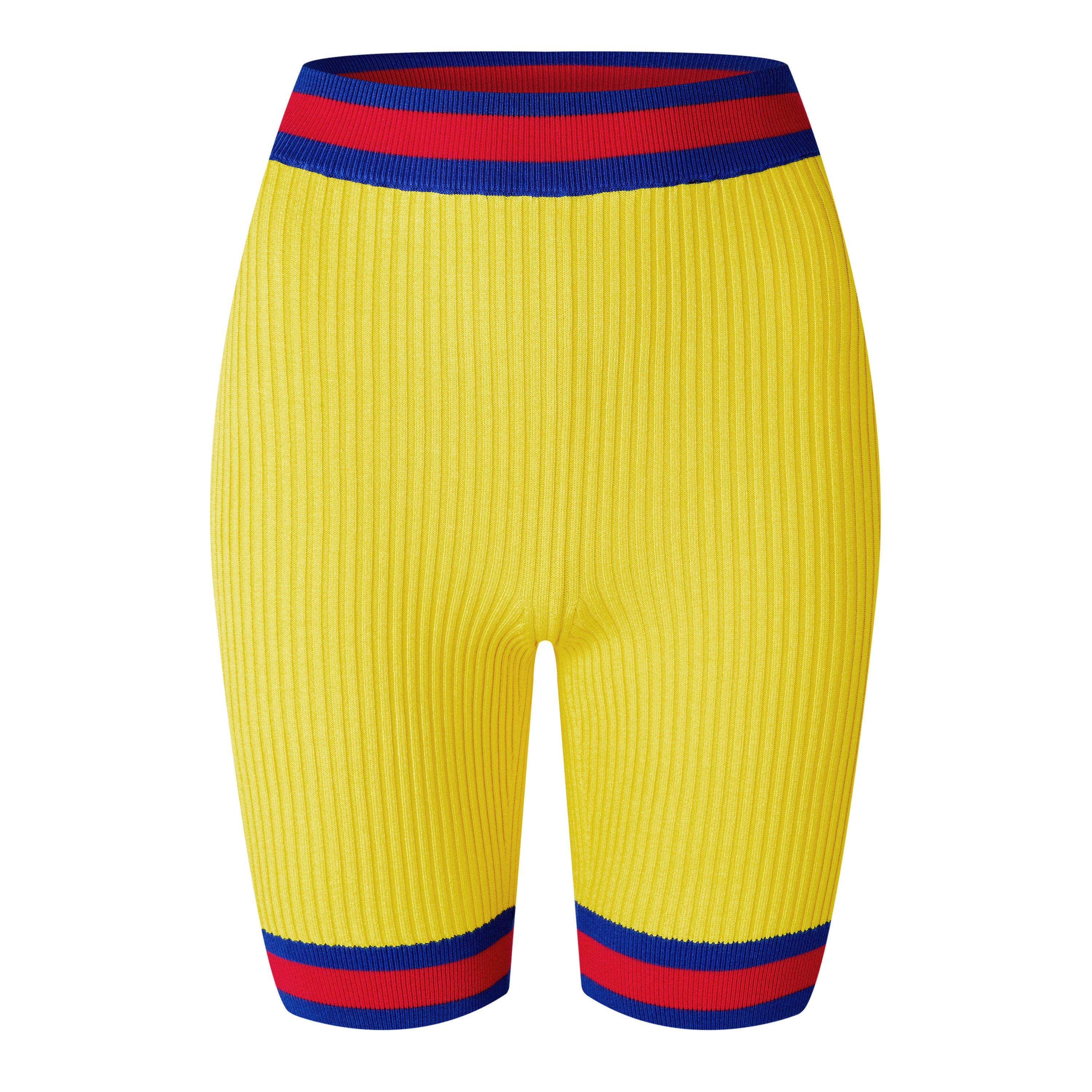 Yellow 7549 - Gucci - Web Ribbed Shorts - 5