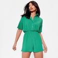 ISAWITFIRST Textured Utility Playsuit