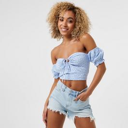 Jack Wills JW Off Shoulder Crop Top