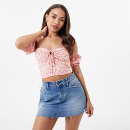 Jack Wills JW Off Shoulder Crop Top