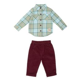 Hello World Check Shirt and Trousers Set Baby