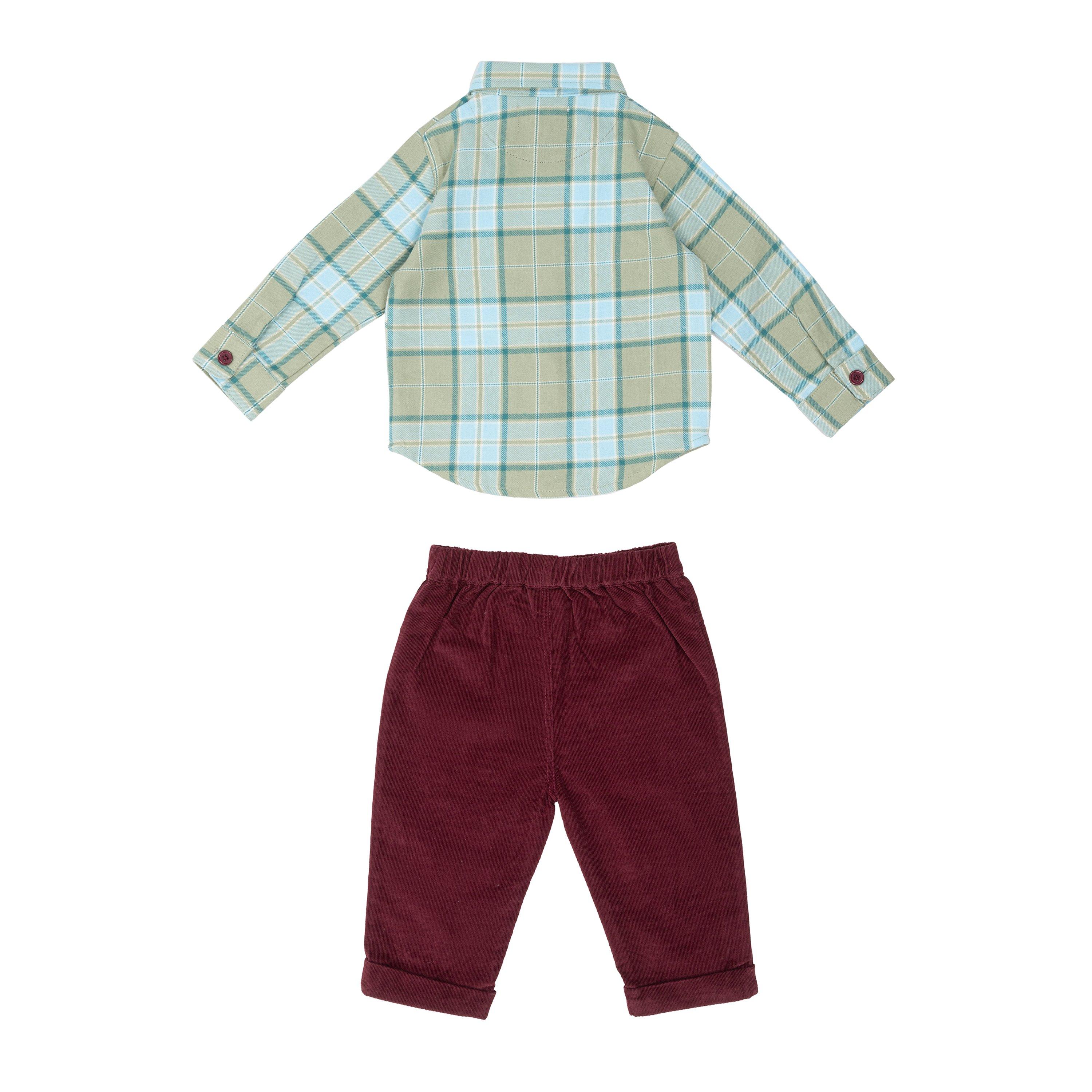 Verde/Rosso - Hello World - Check Pyjama Set - 2