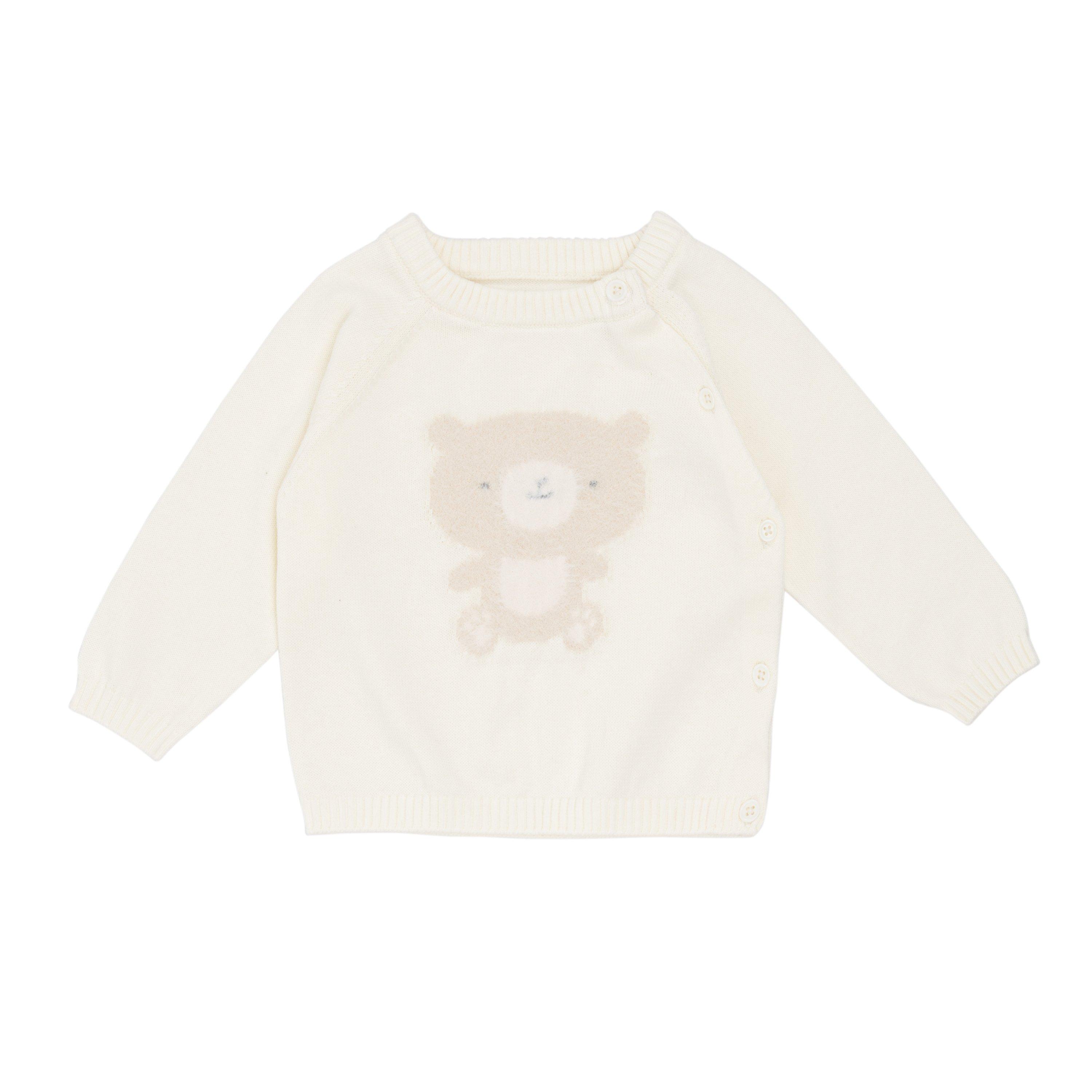 Wit - Hello World - Bear Knit Top and Trousers Set Babies - 3
