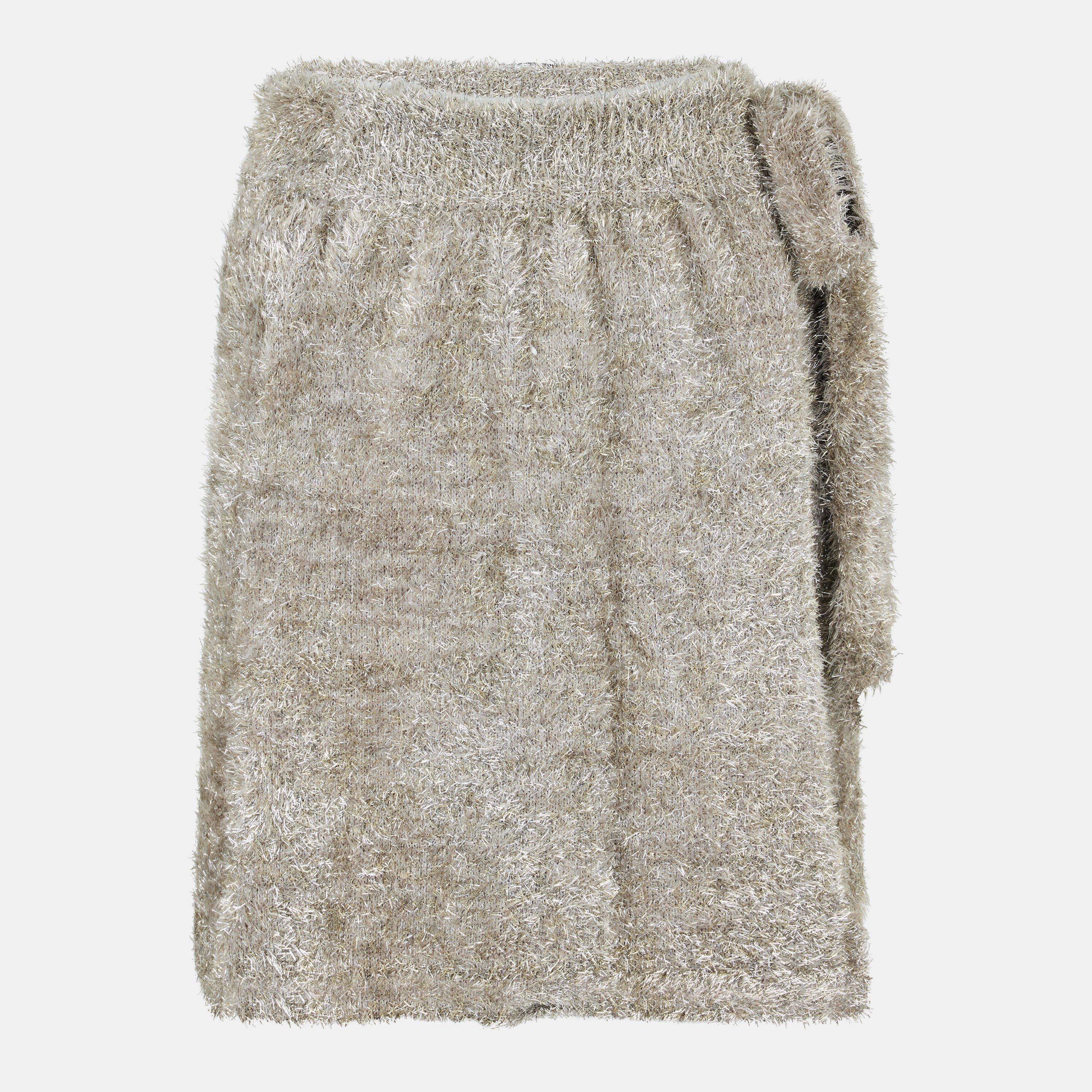 Gunmetal - Never Fully Dressed - Metallic Knit Skirt - 1