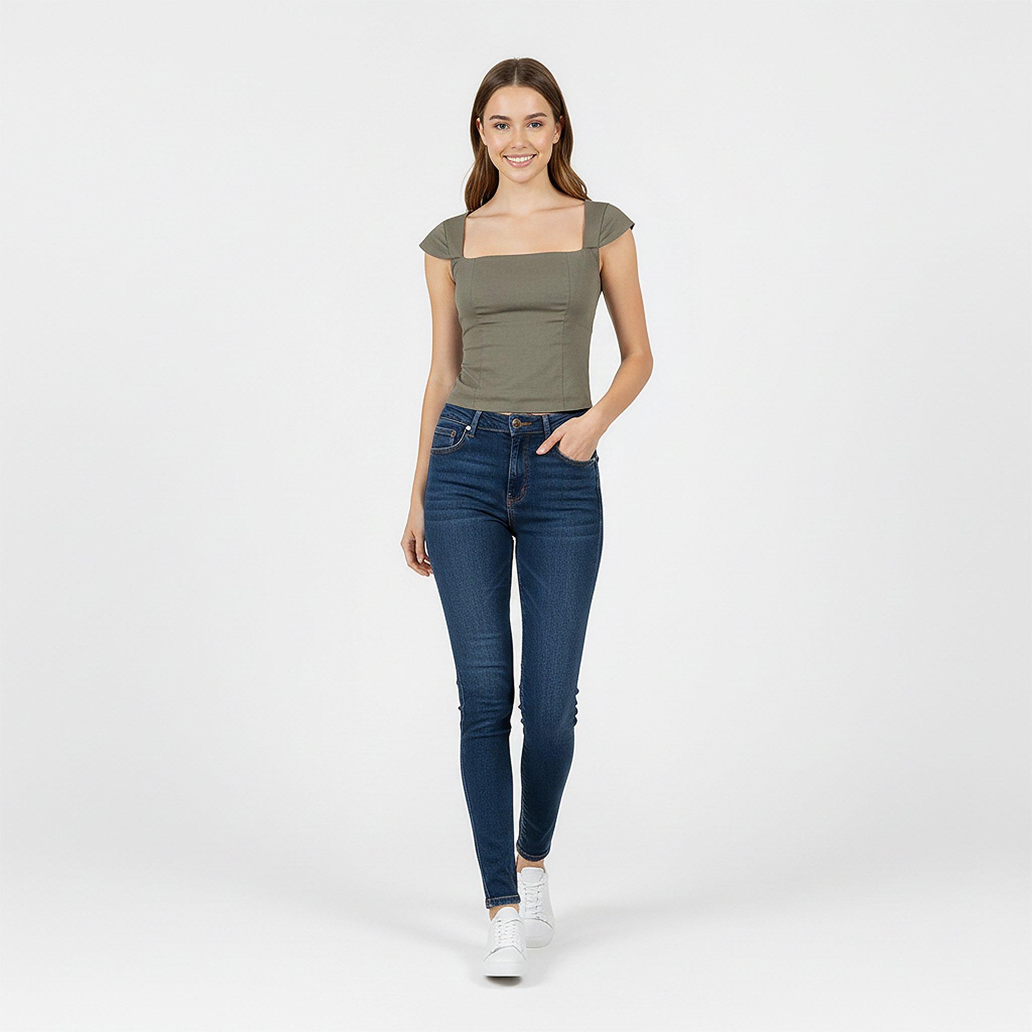 Khaki - Jack Wills - Cap Sleeve Blouse - 5