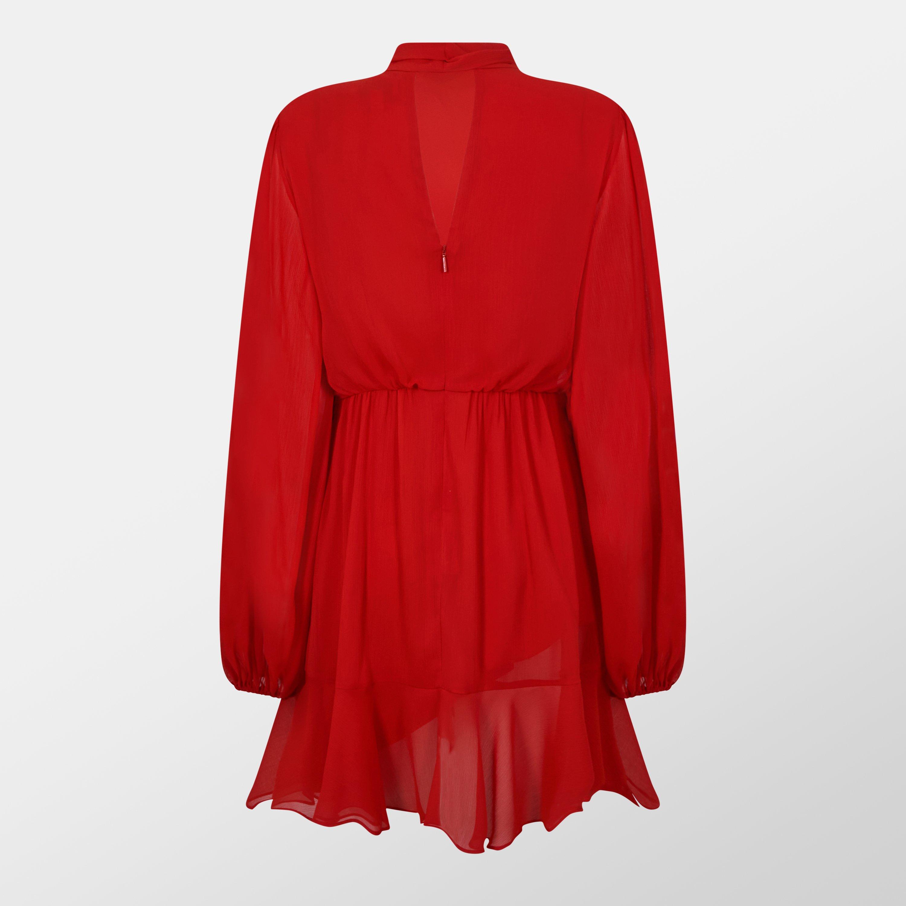 Rosso - Ted Baker - Women's Zebrina Neck Tie Shift Dress - 2