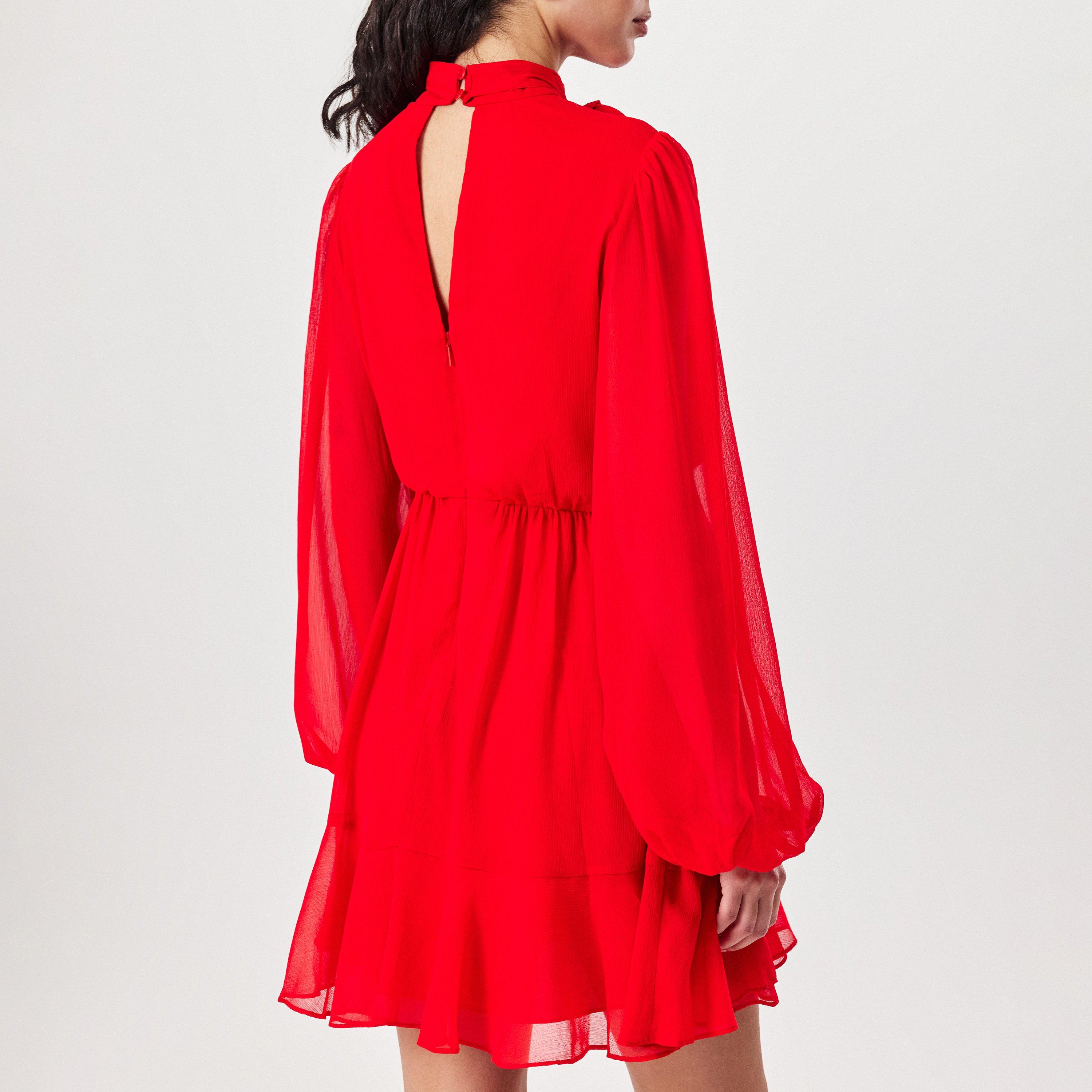 Rosso - Ted Baker - Women's Zebrina Neck Tie Shift Dress - 3