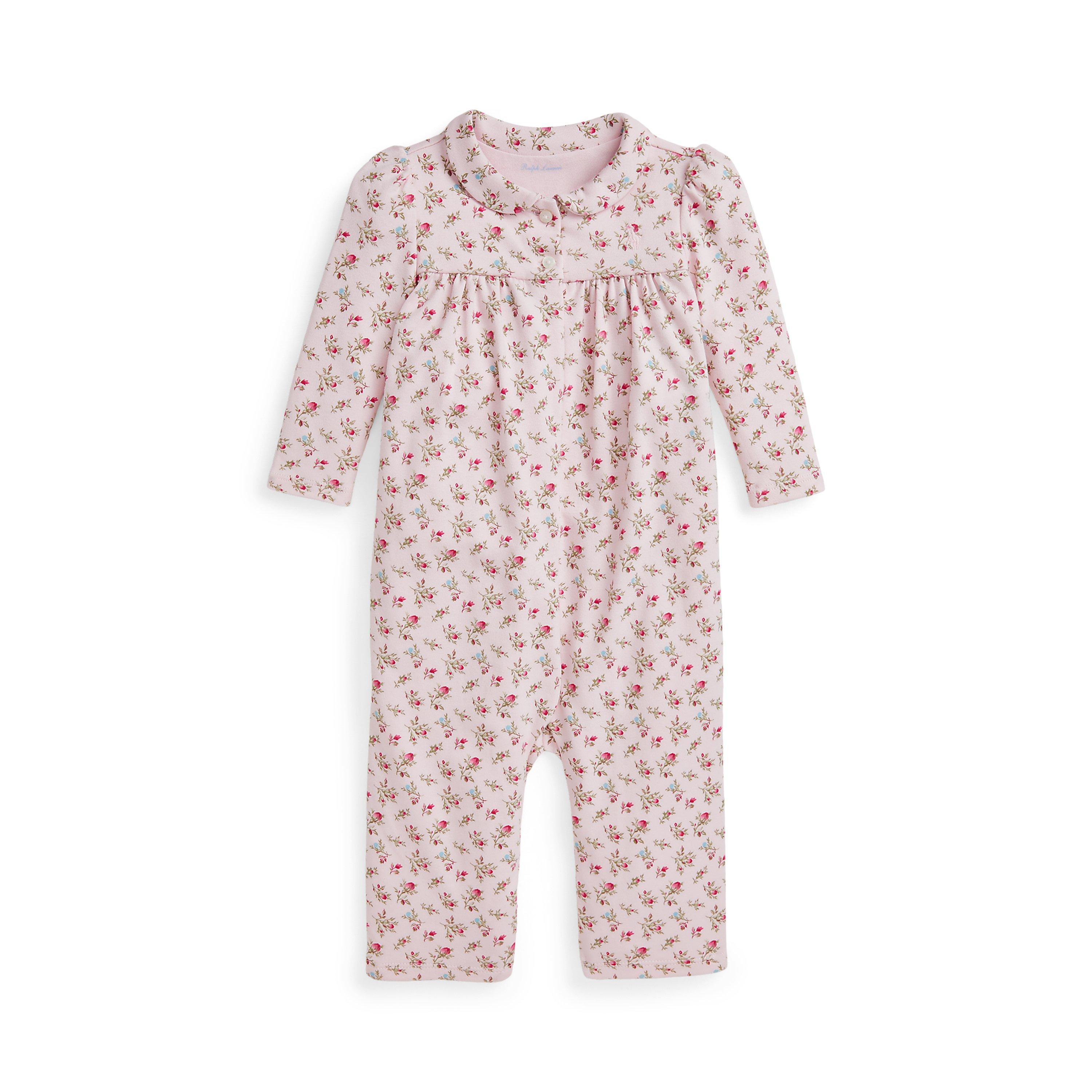 Rose Pink - Polo Ralph Lauren - Floral Cotton Interlock Onesie Babies - 1