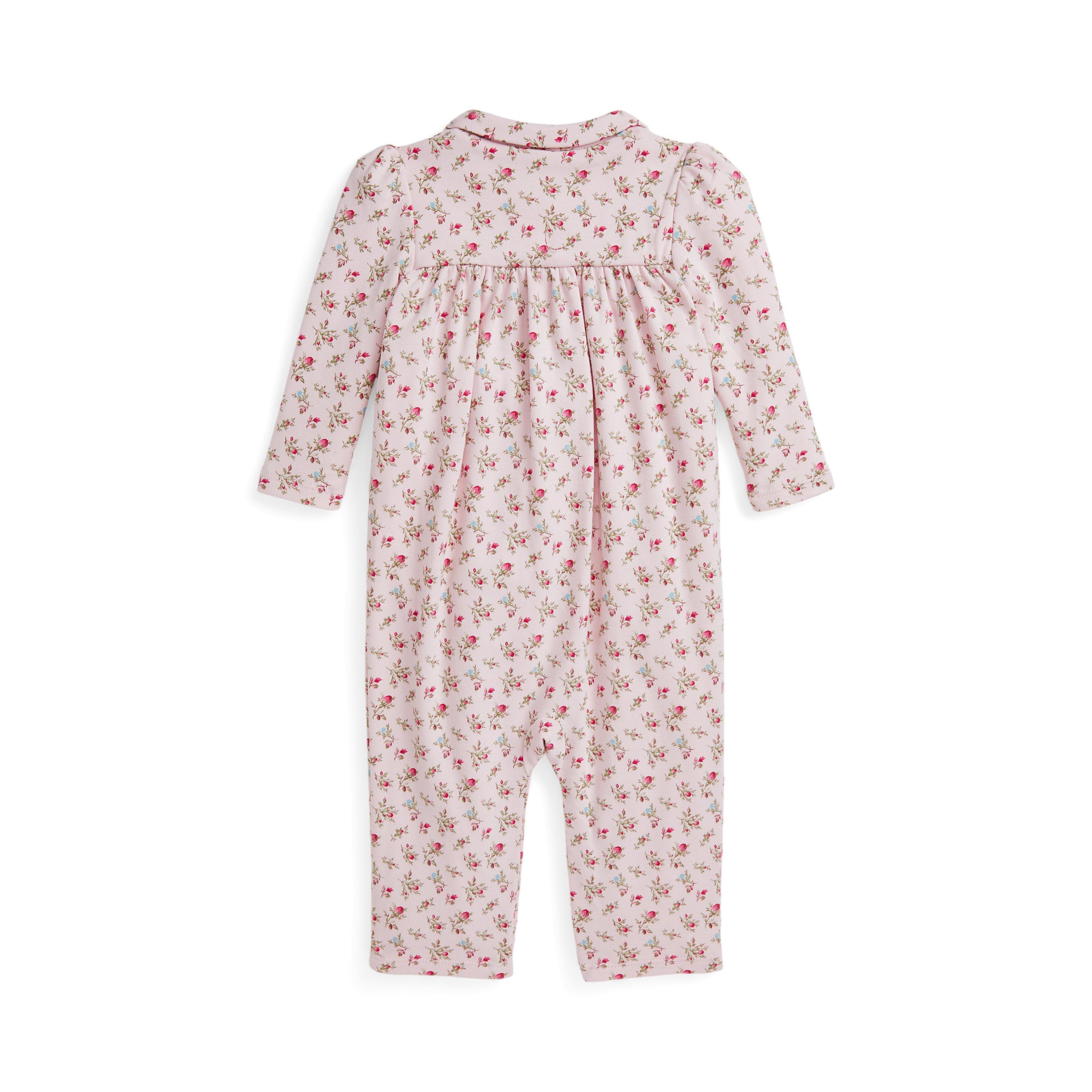 Rose Pink - Polo Ralph Lauren - Floral Cotton Interlock Onesie Babies - 2