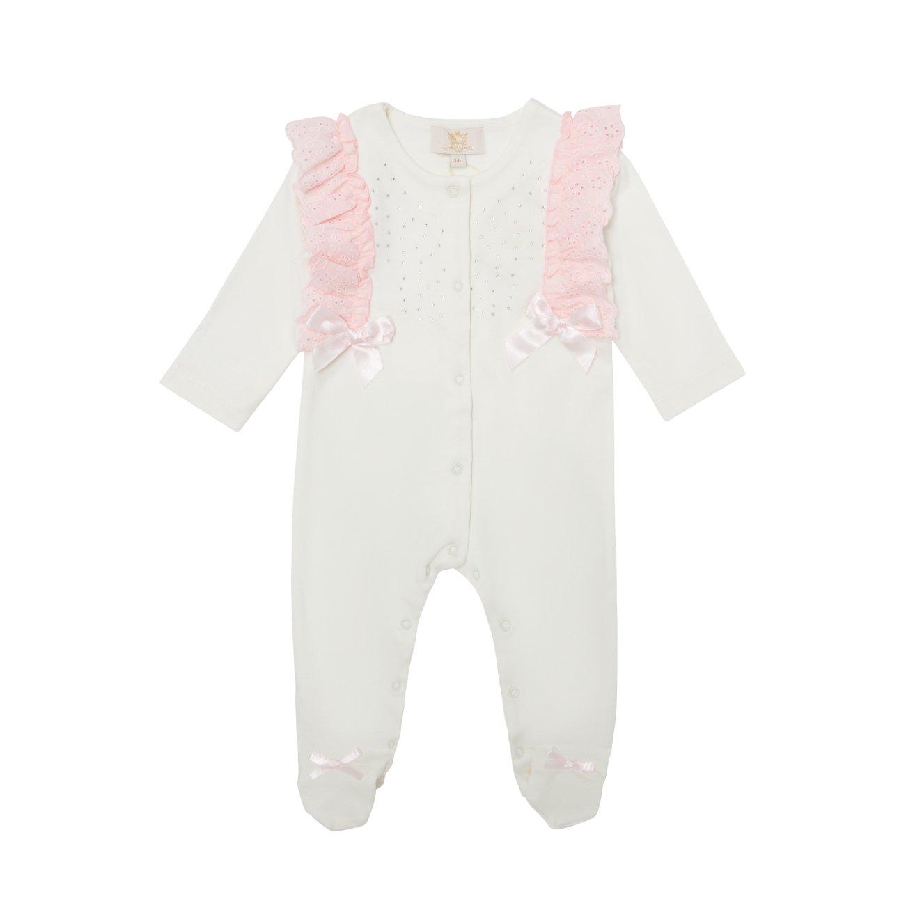 Cream/Pnk - Caramelo Kids - Kids' Diamonte Onesie - 1