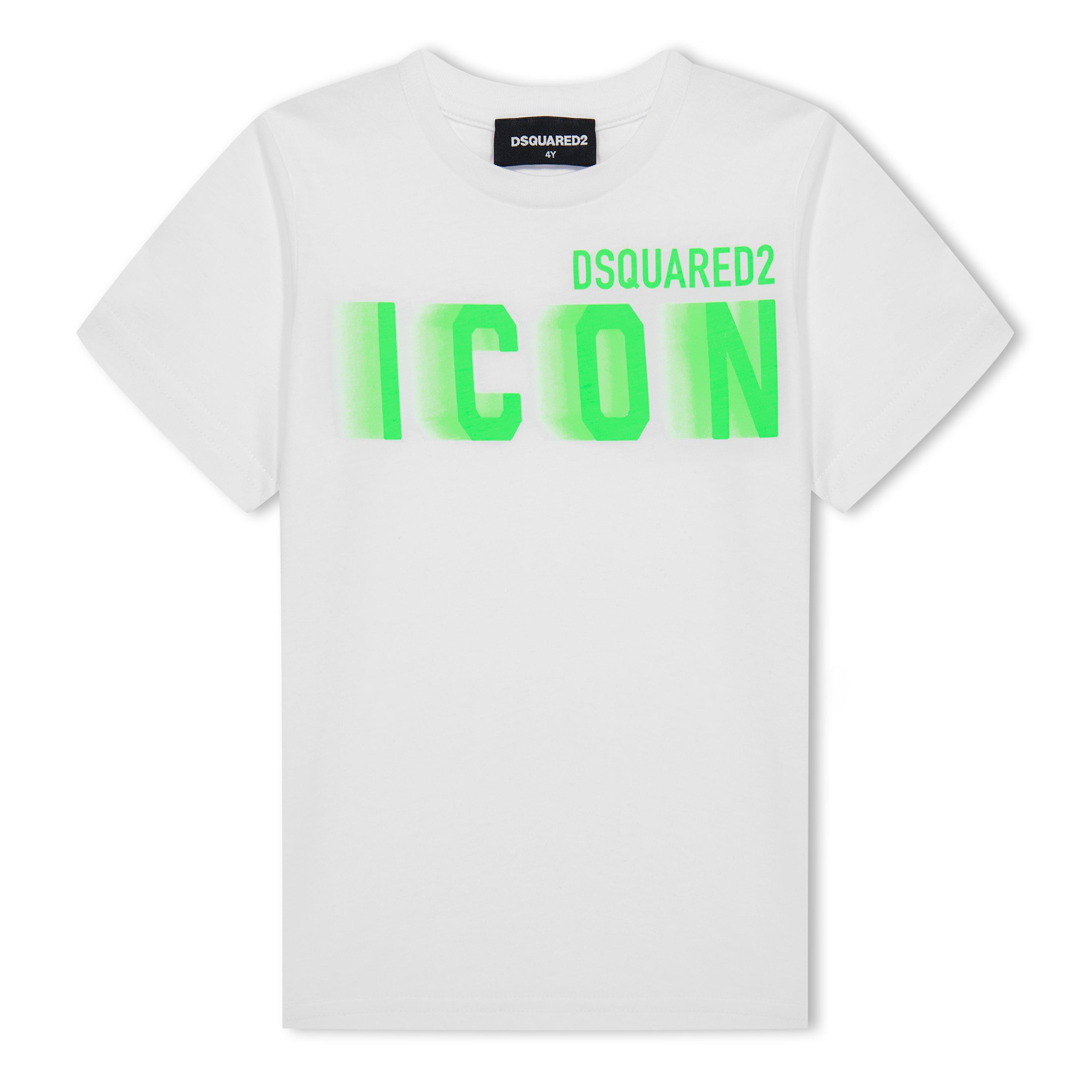 Wht/Gren DQ10Y - DSquared2 - Icon T Shirt Juniors - 1