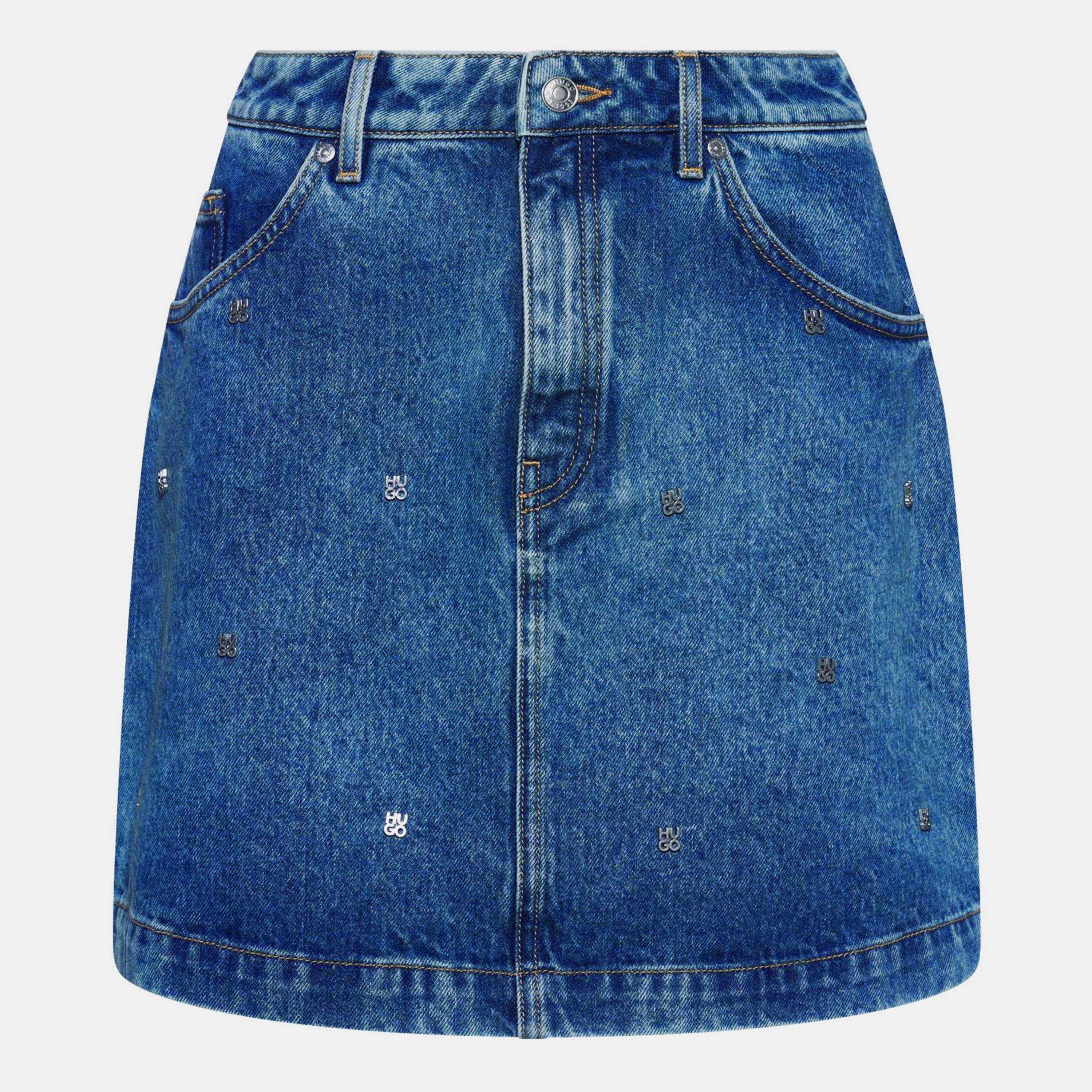 Medium Blue - Hugo - Gebisi Denim Mini Skirt - 1