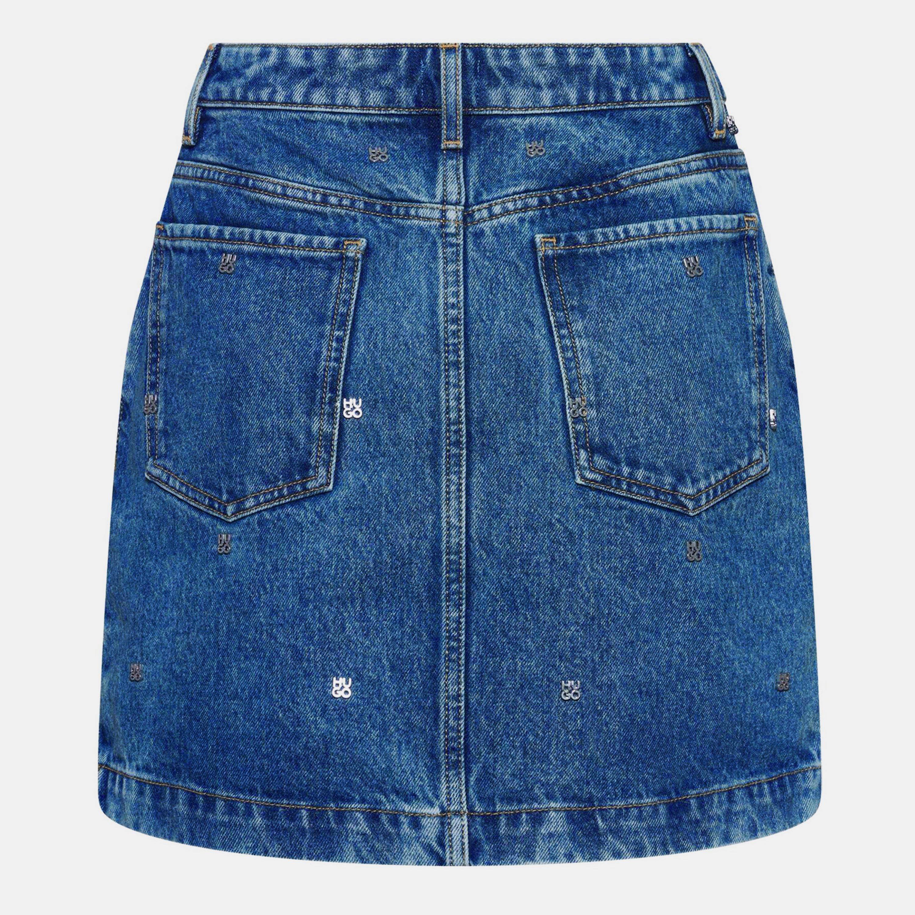 Medium Blue - Hugo - Gebisi Denim Mini Skirt - 2