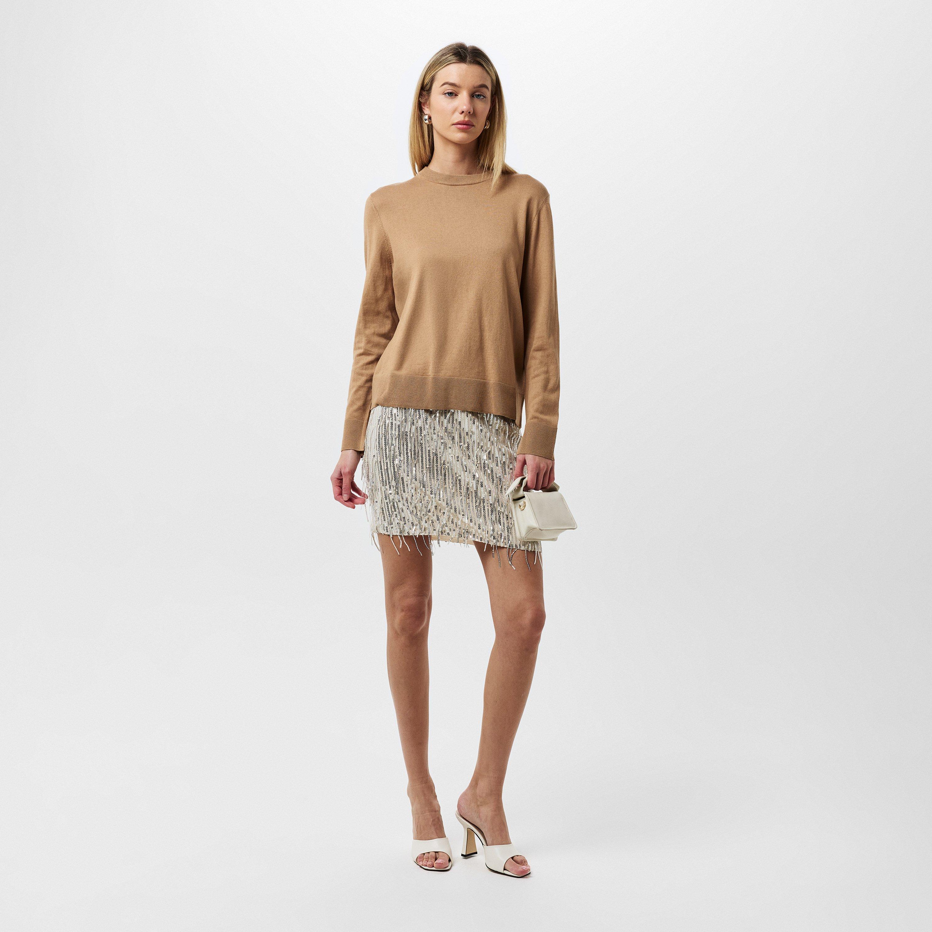 Beige Gold - Boss - Women's C_Vinges Mini Skirt - 5
