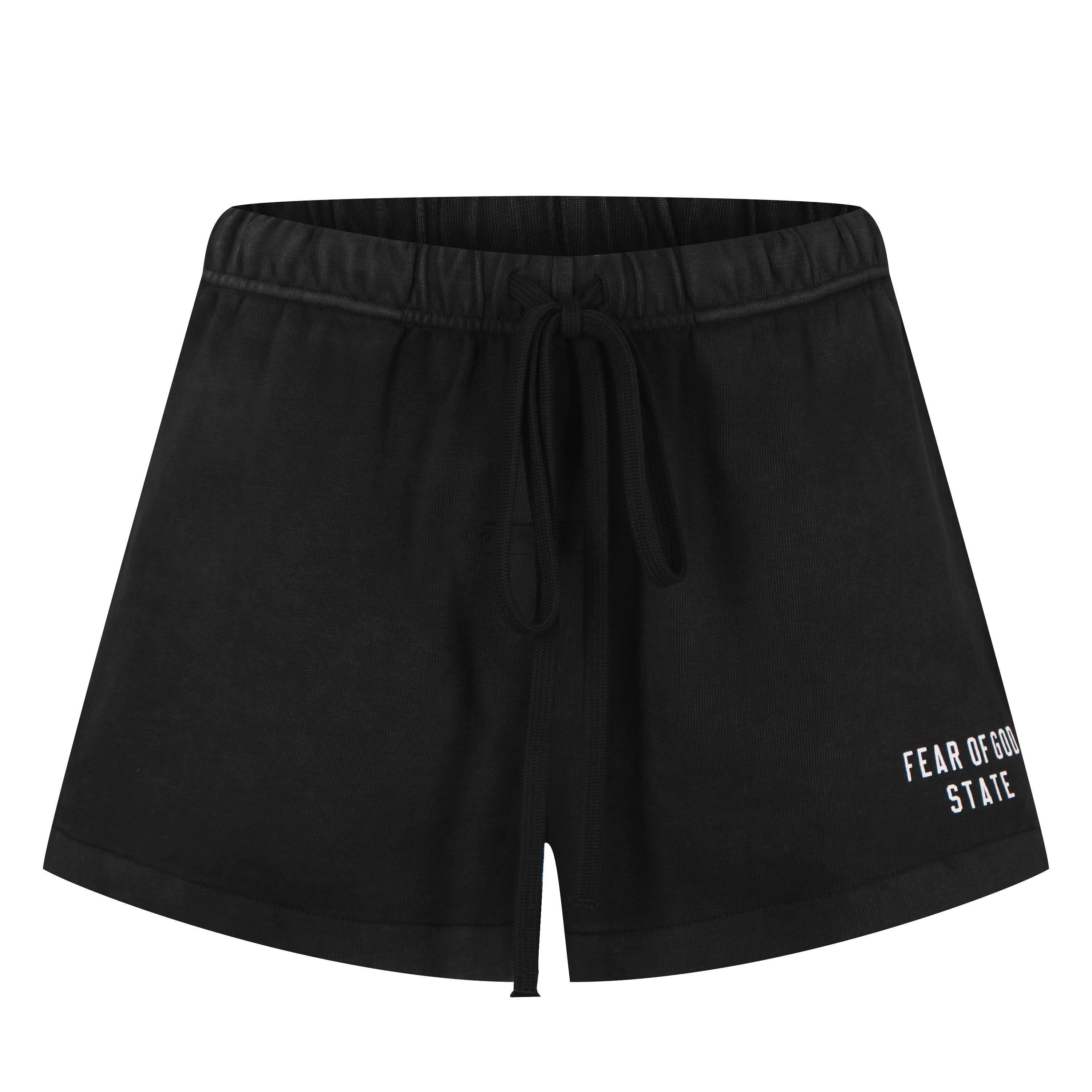 Black - Fear Of God Essentials - Hevay Jersey Running Shorts - 1