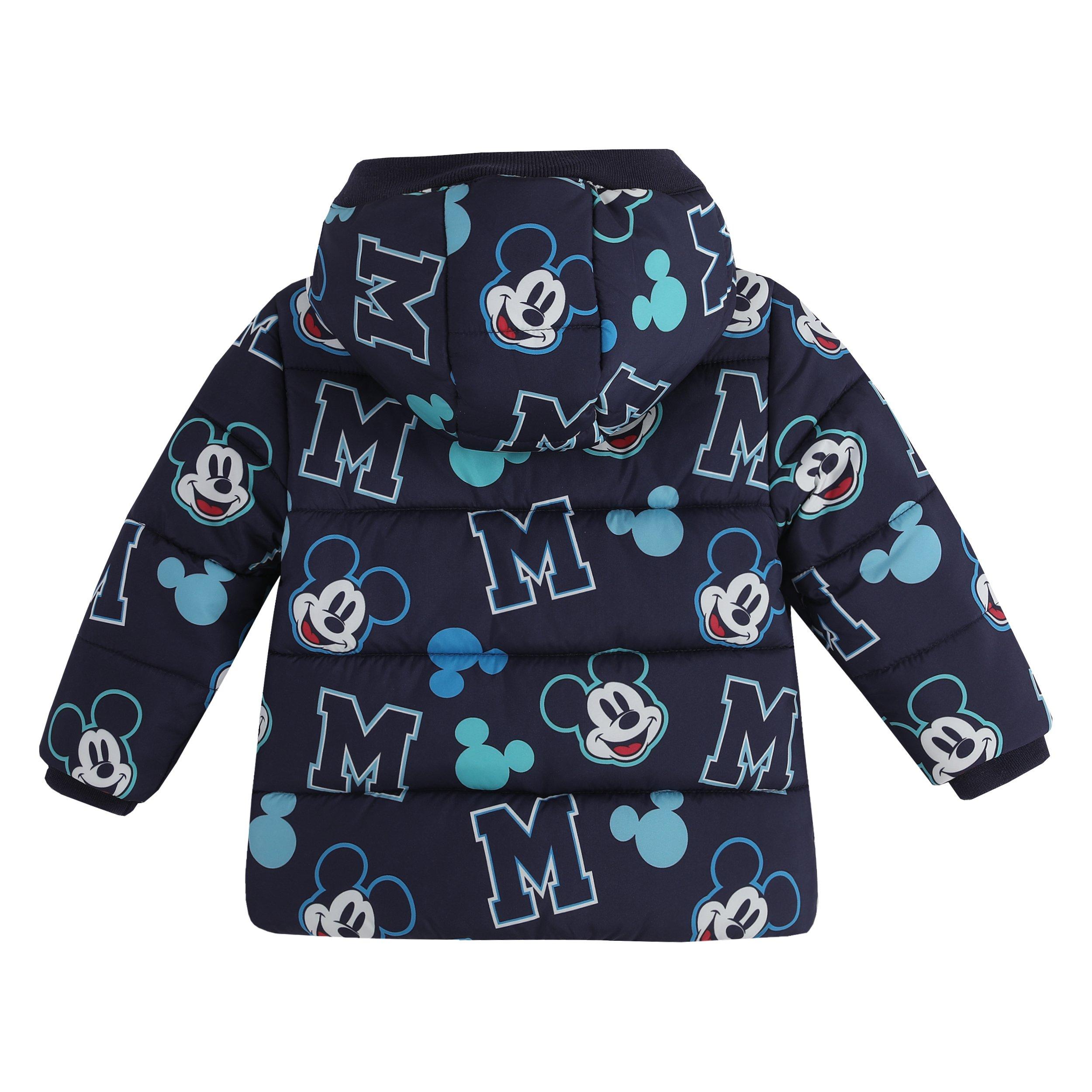 Mickey Blue - Character - Hooded Long Sleeve Short Puffer Jacket - 2
